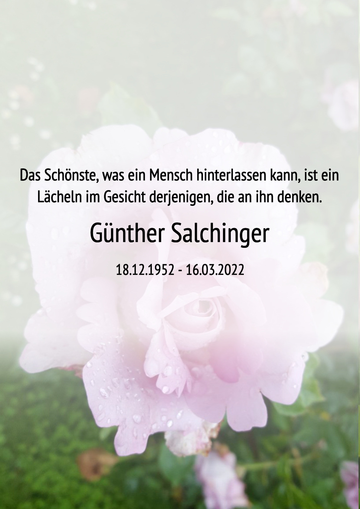 Traueranzeige von Günther Salchinger