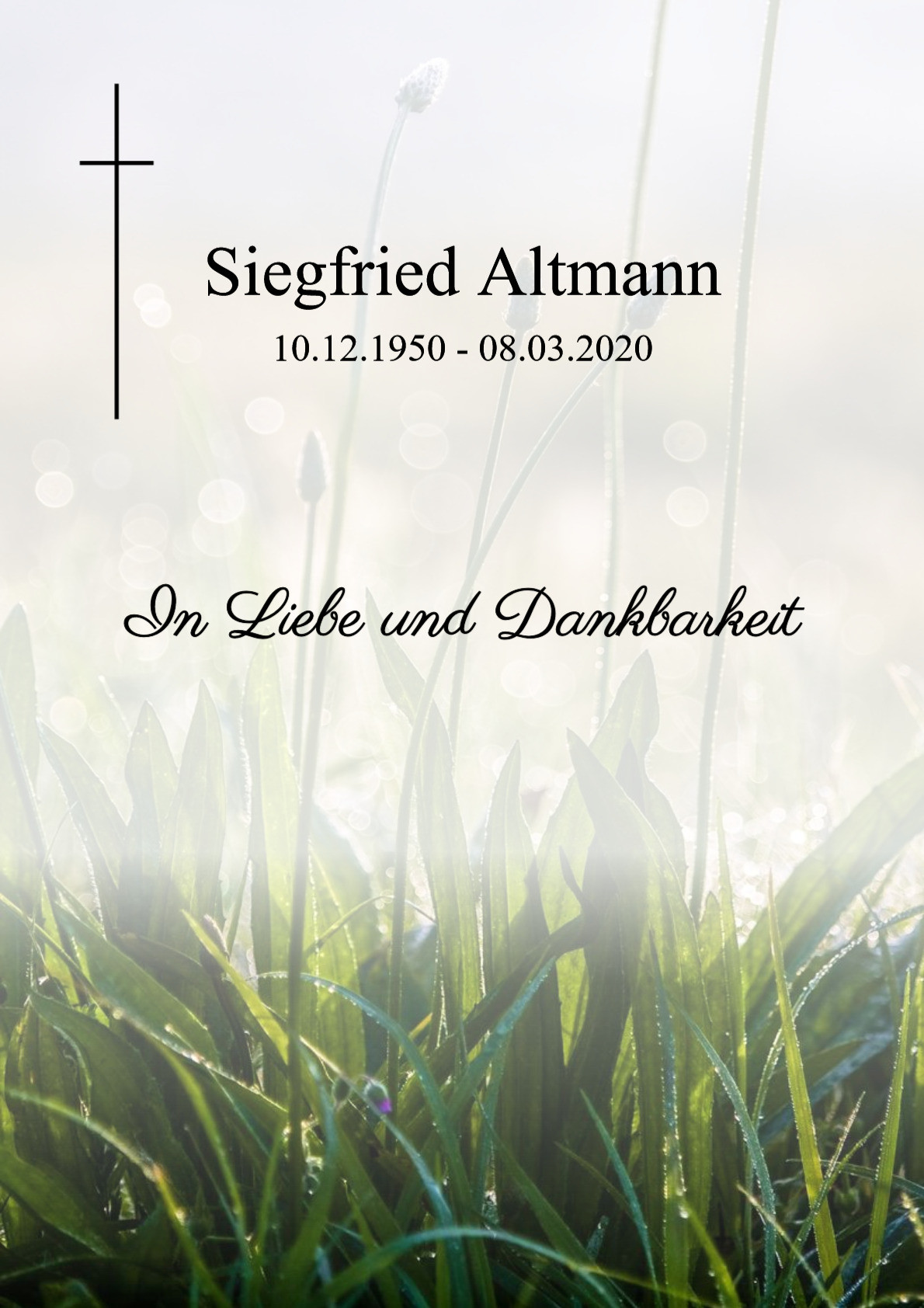 Traueranzeige von Siegfried Altmann