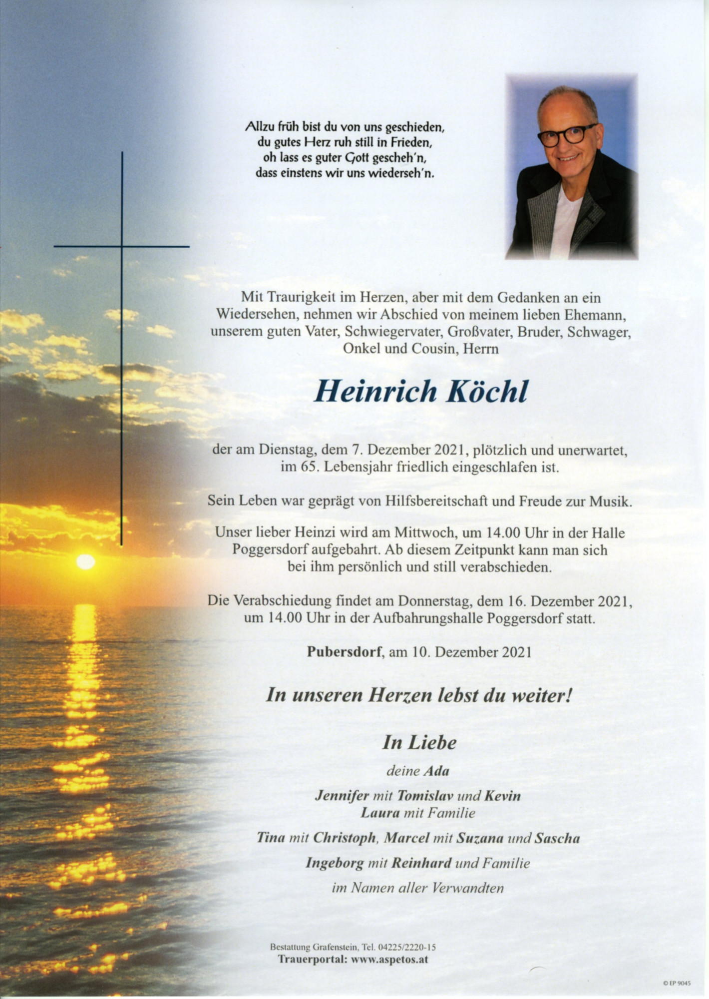 Traueranzeige von Heinrich Köchl
