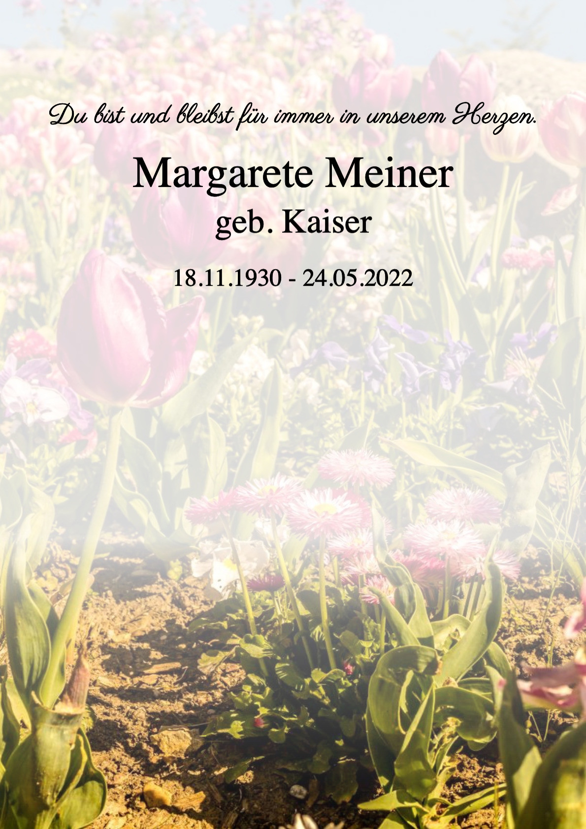 Traueranzeige von Margarete Meiner