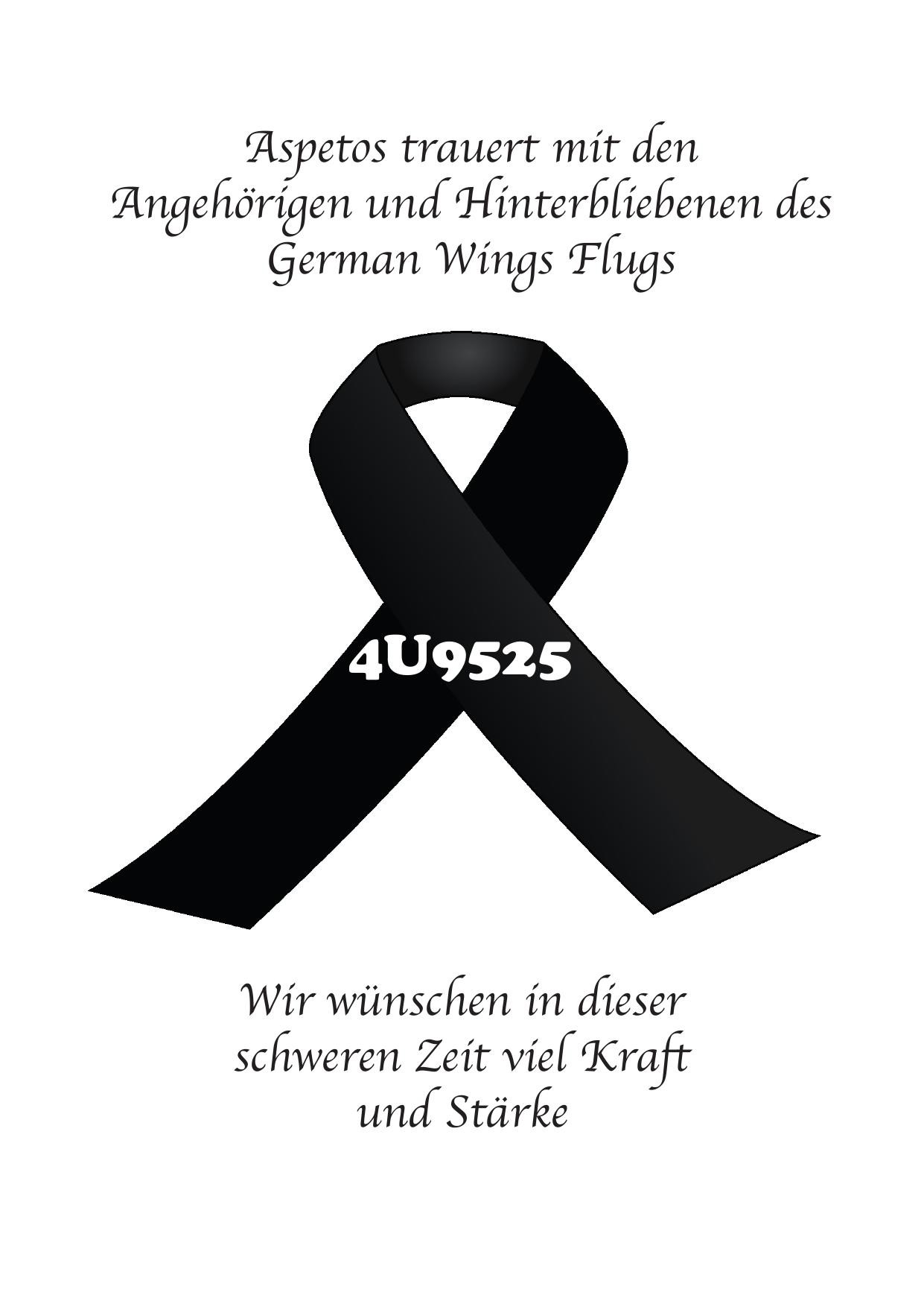 Traueranzeige von German Wings 4U9525