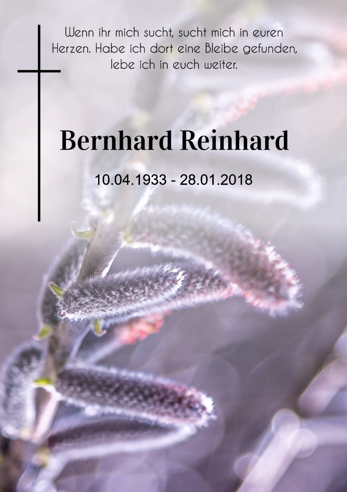 Traueranzeige von Bernhard Reinhard
