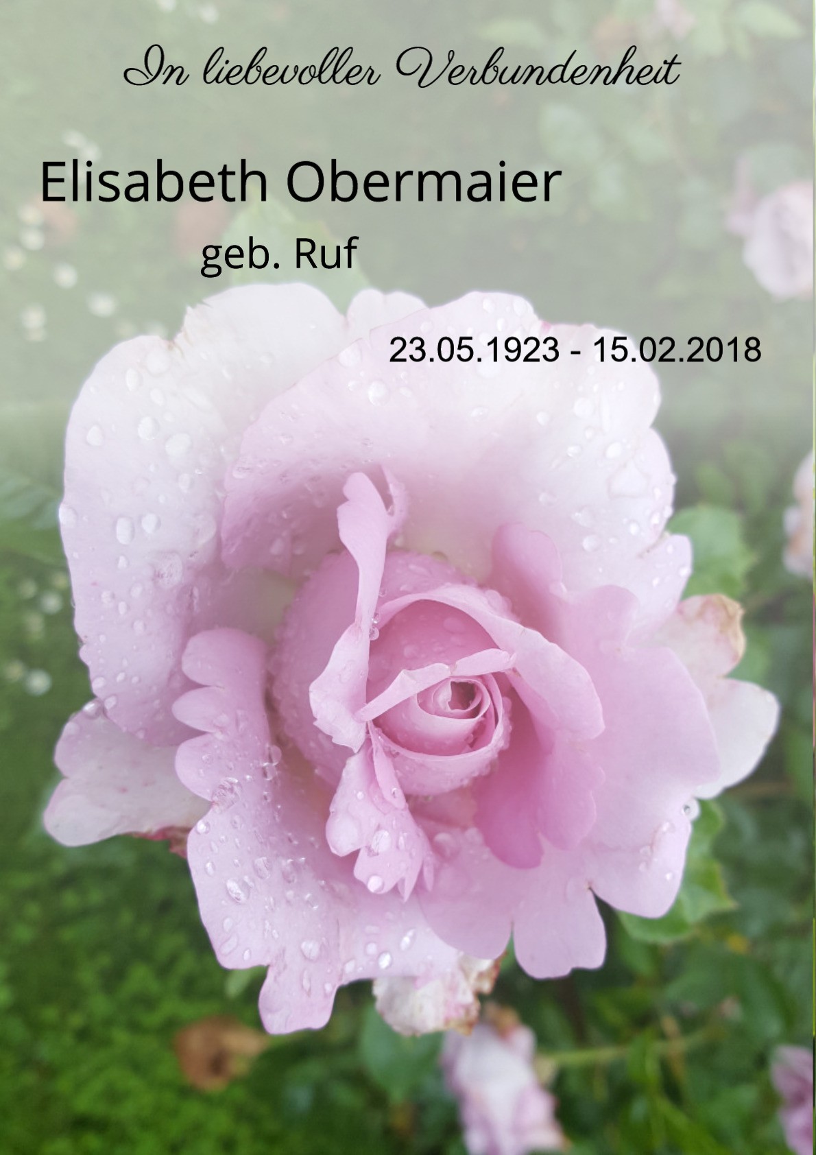 Traueranzeige von Elisabeth Obermaier