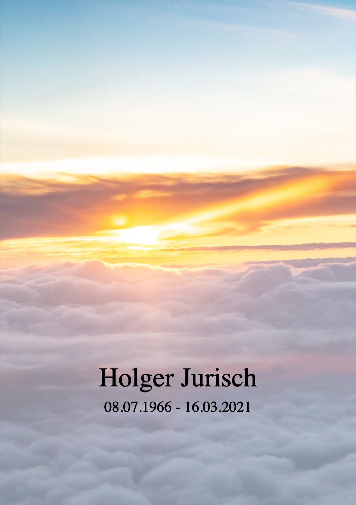 Traueranzeige von Holger Jurisch