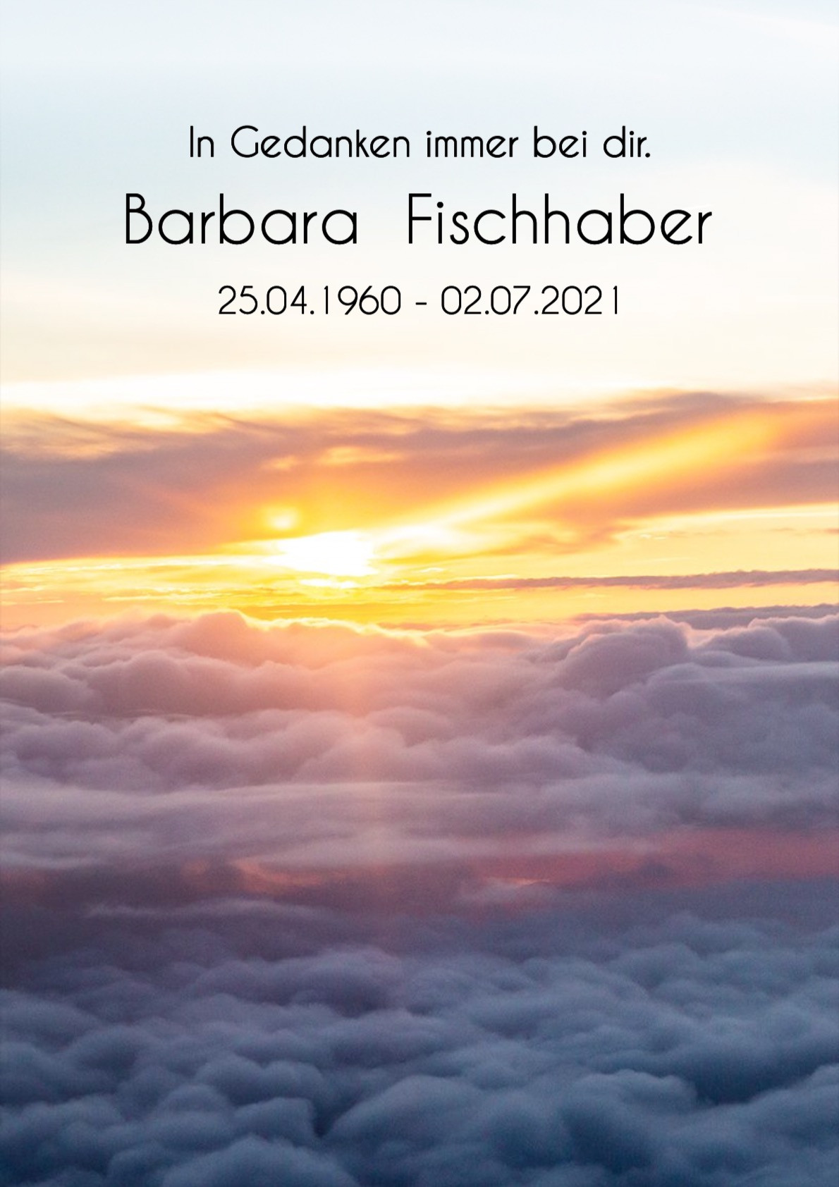 Traueranzeige von Barbara Fischhaber