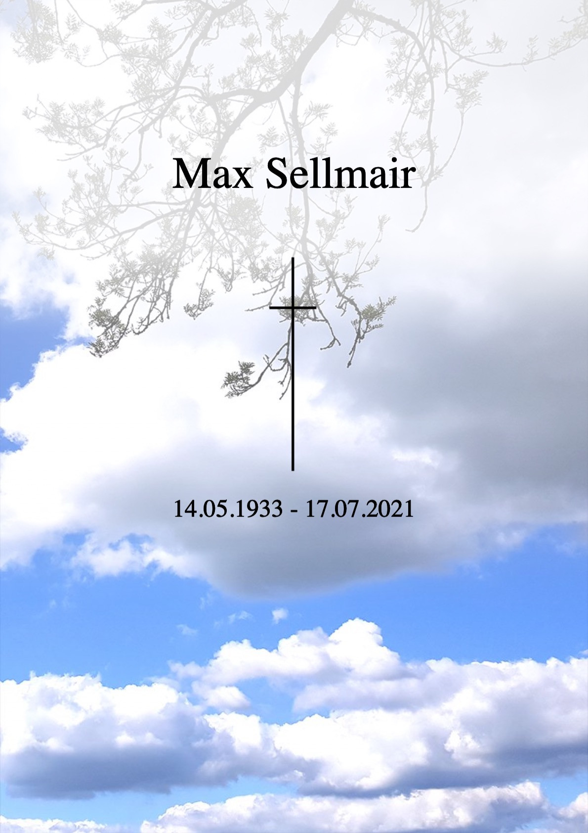 Traueranzeige von Max Sellmair