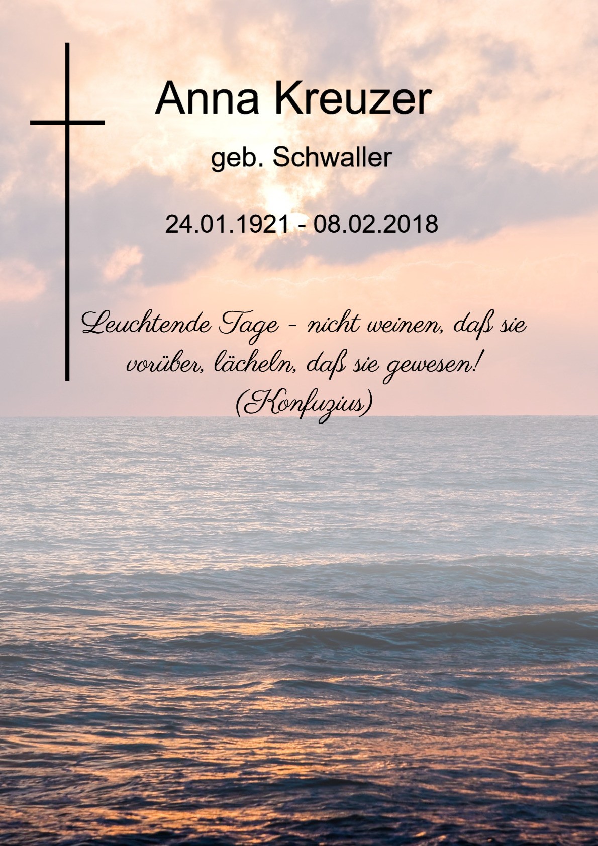 Traueranzeige von Anna Kreuzer