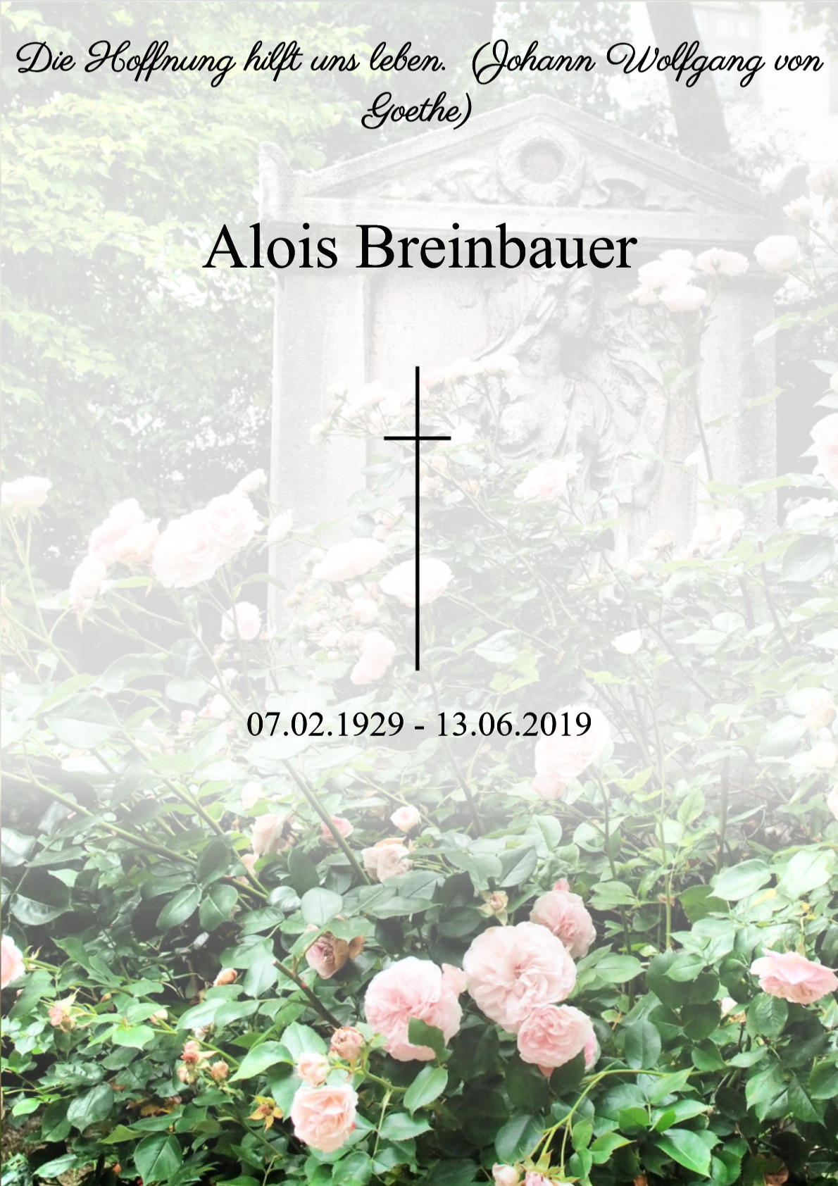 Traueranzeige von Alois Breinbauer