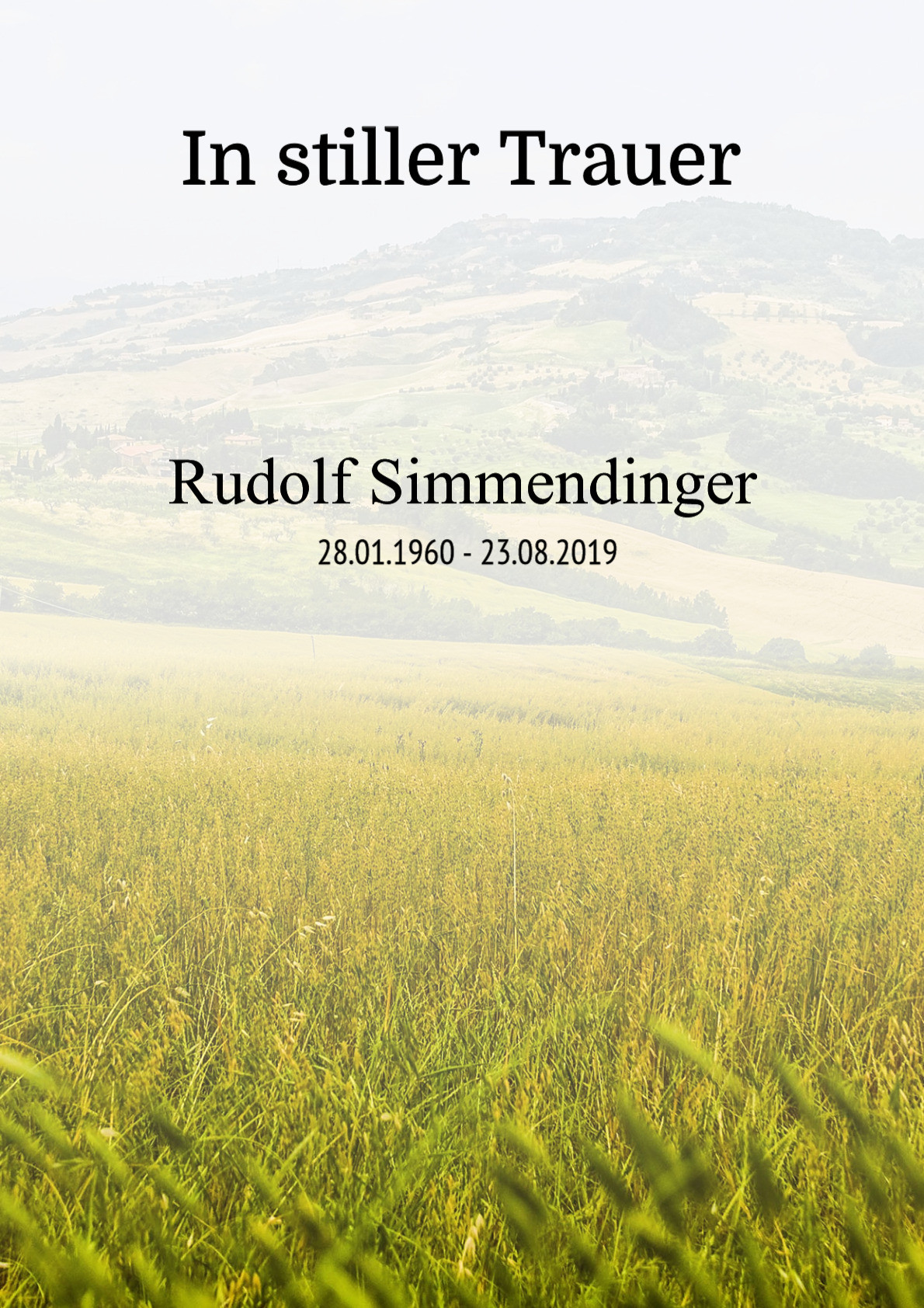 Traueranzeige von Rudolf Simmendinger