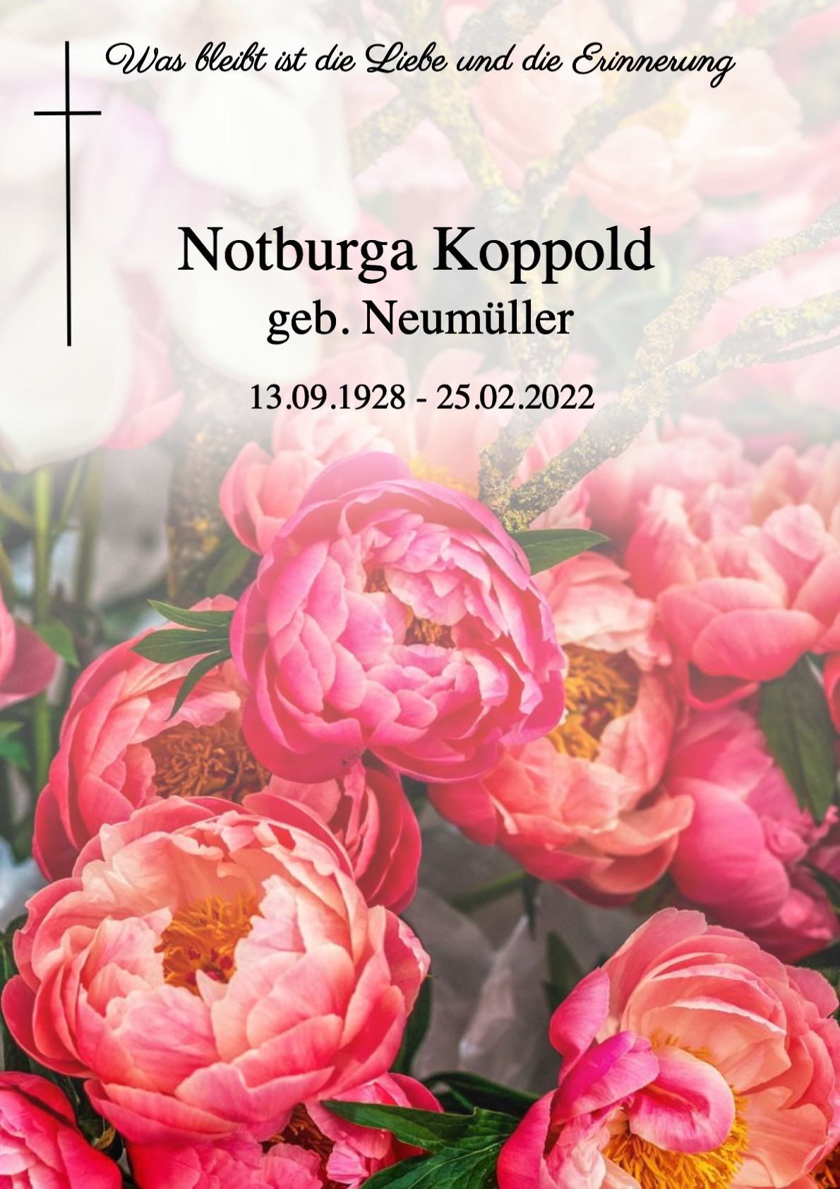 Traueranzeige von Notburga Koppold