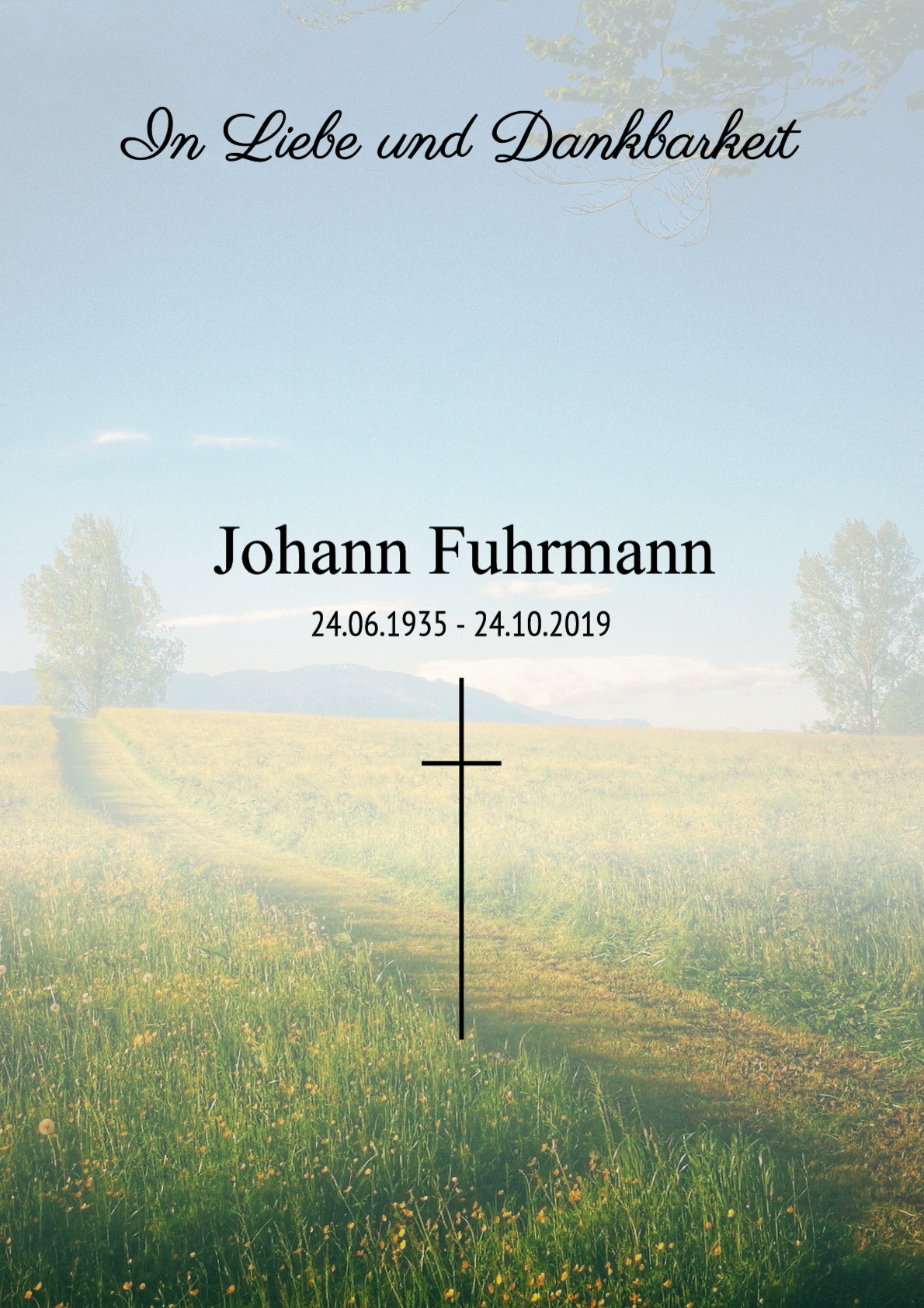 Traueranzeige von Johann Fuhrmann