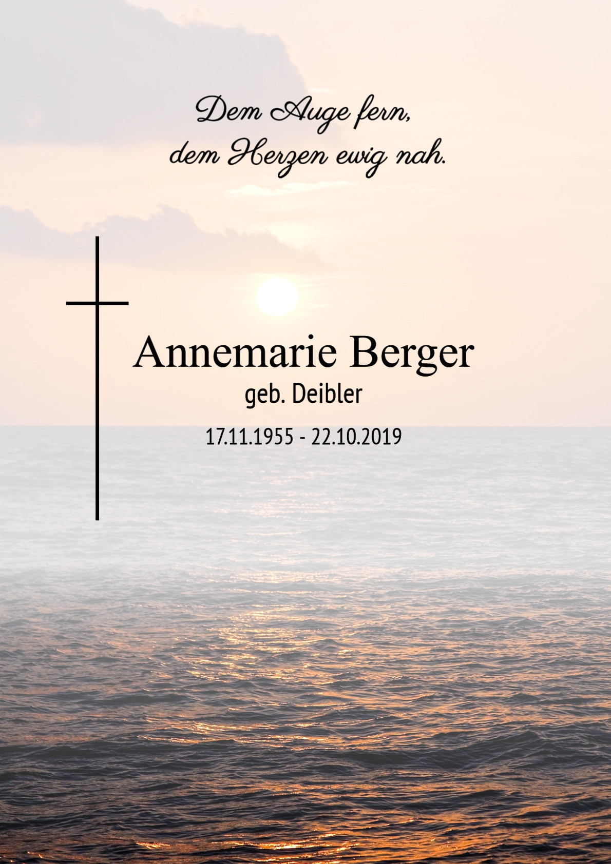 Traueranzeige von Annemarie Berger