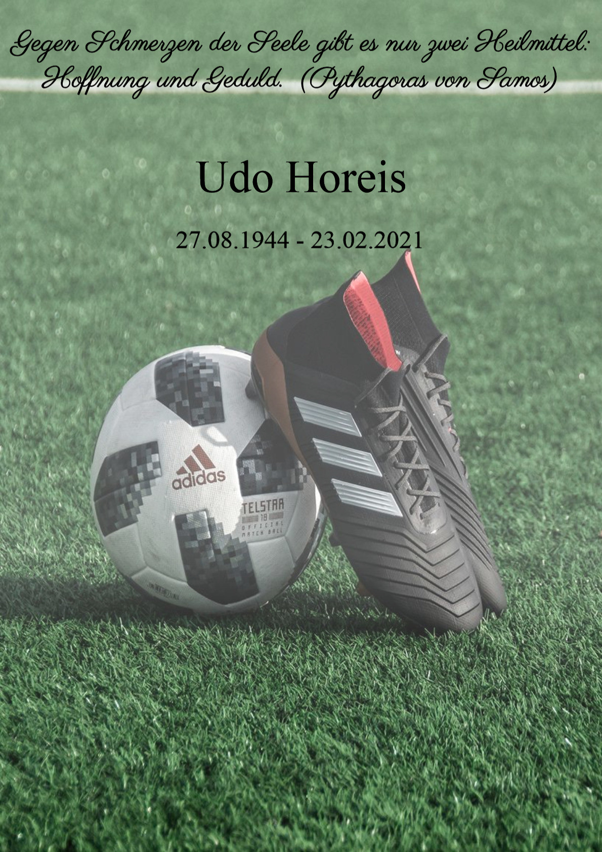 Traueranzeige von Udo Horeis
