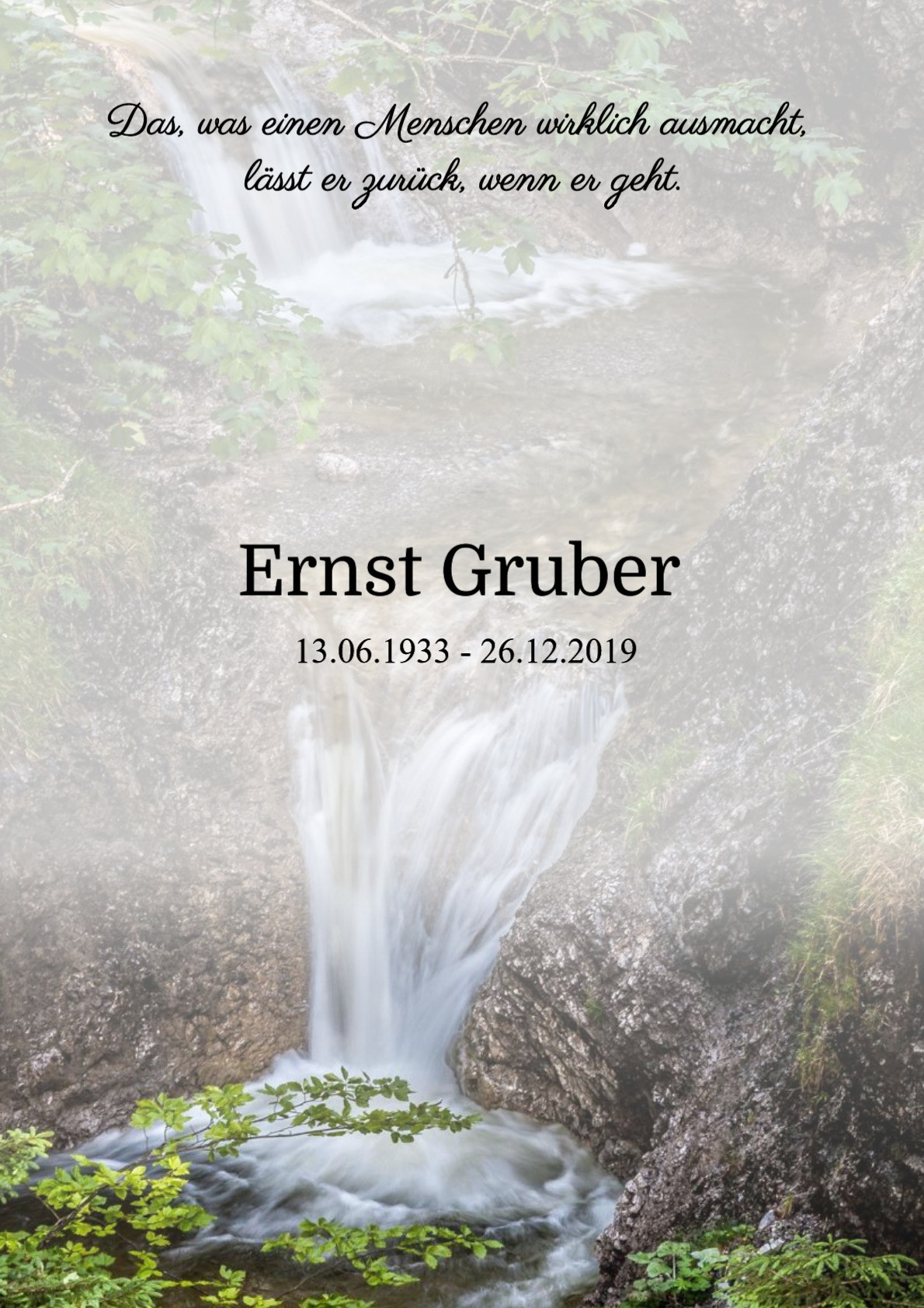 Traueranzeige von Ernst Gruber