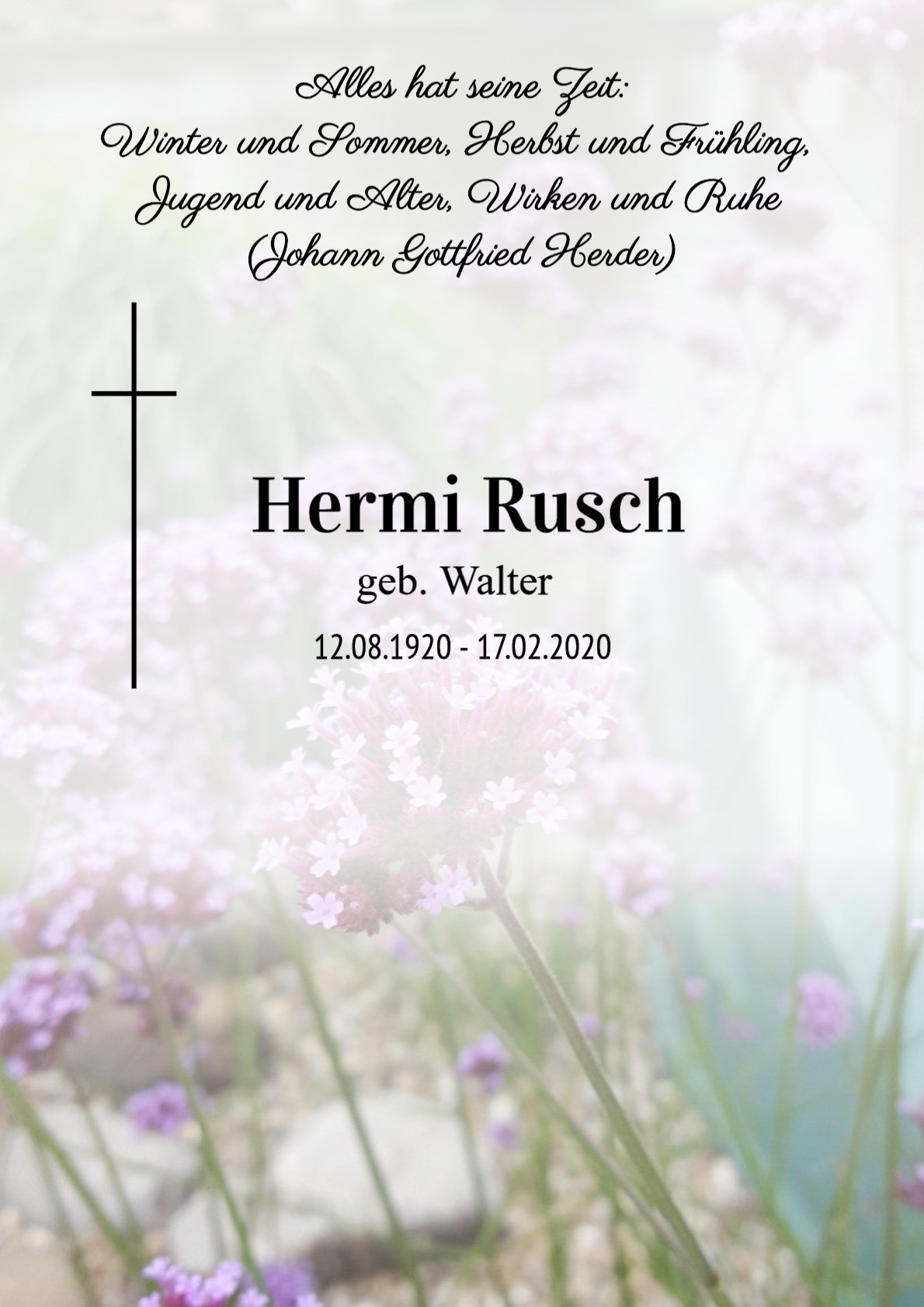 Traueranzeige von Hermi Rusch