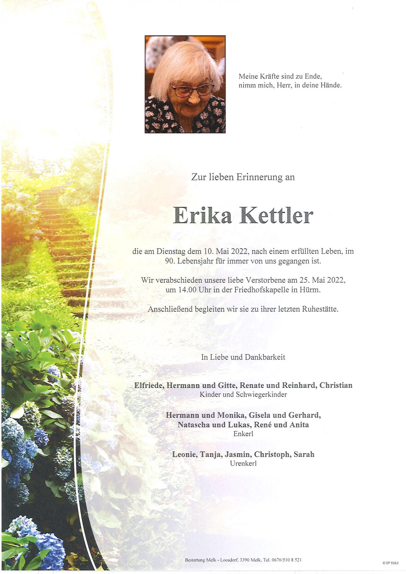 Traueranzeige von Erika Kettler