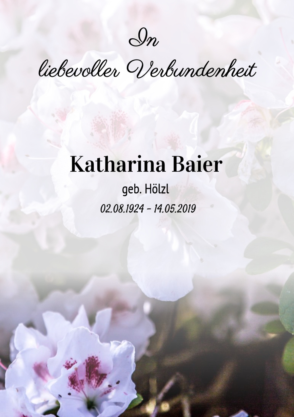 Traueranzeige von Katharina Baier