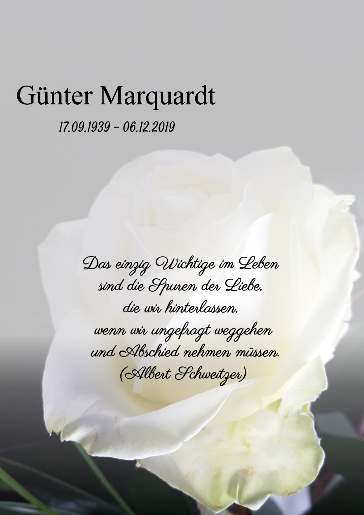 Traueranzeige von Günter Marquardt