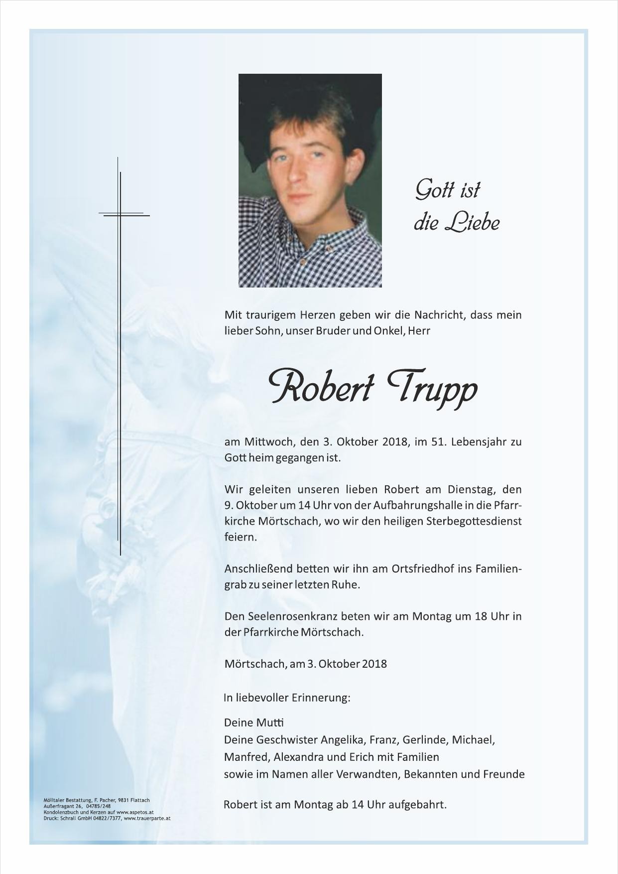Traueranzeige von Robert Trupp