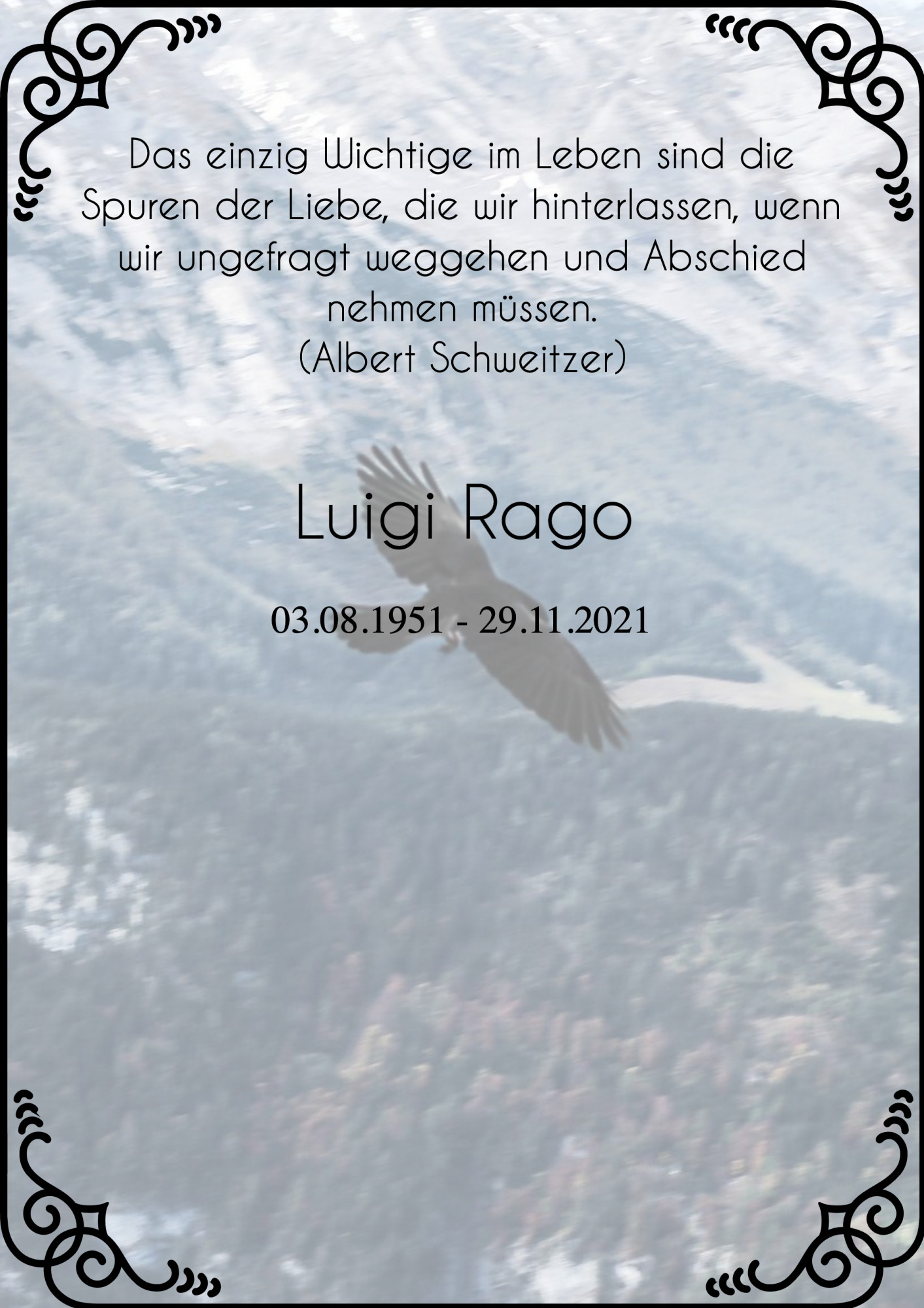 Traueranzeige von Luigi Rago