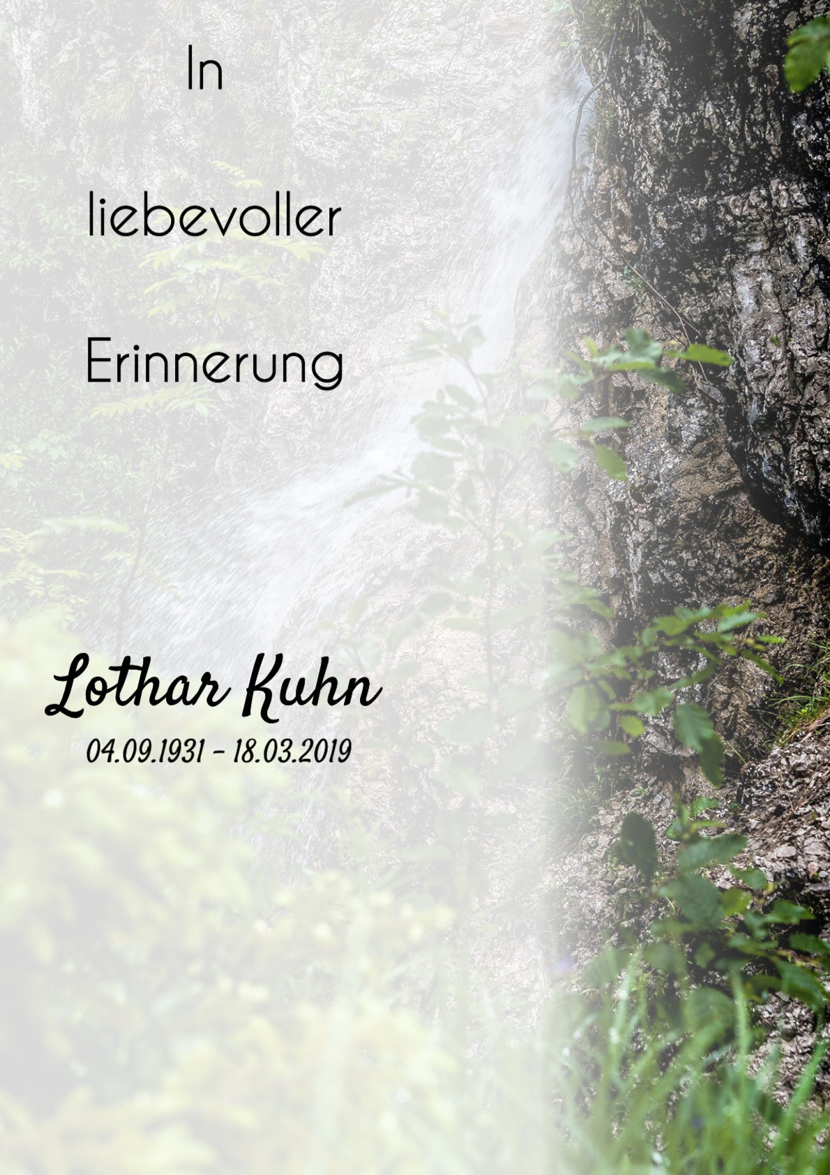 Traueranzeige von Lothar Kuhn