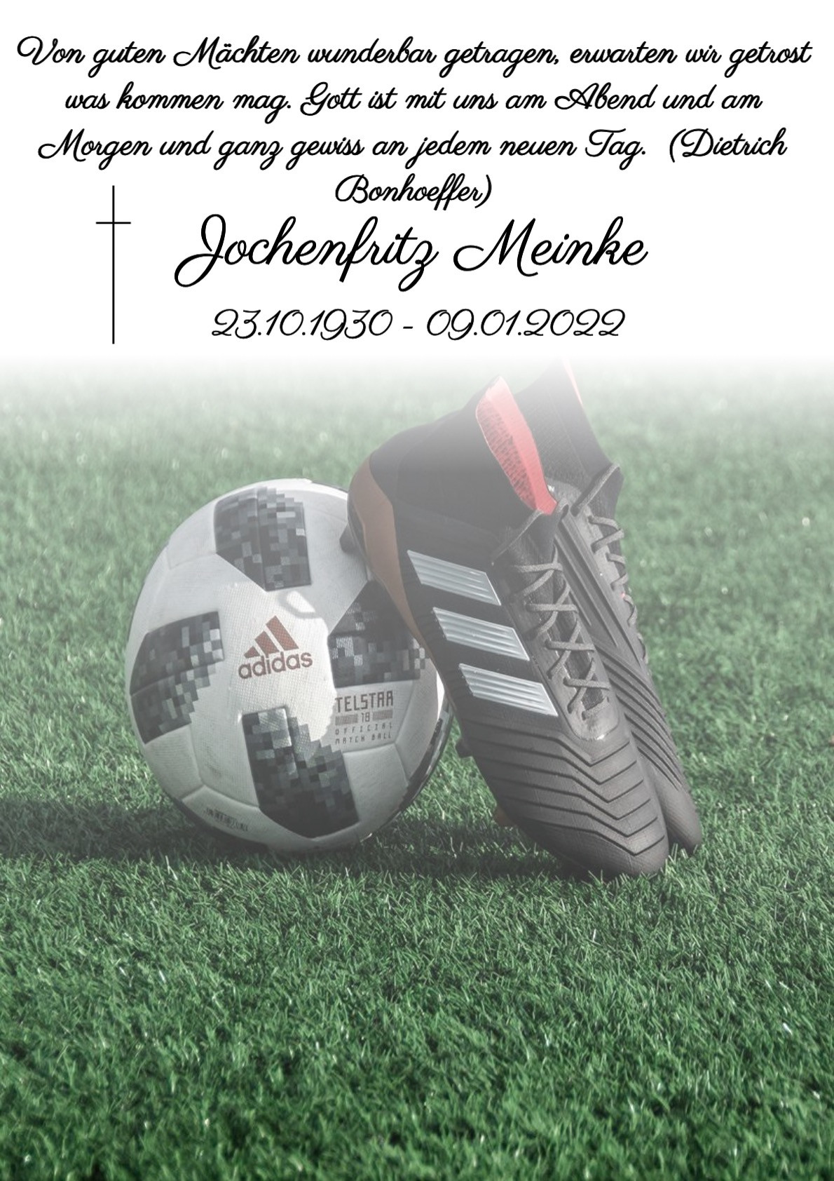 Traueranzeige von Jochenfritz Meinke
