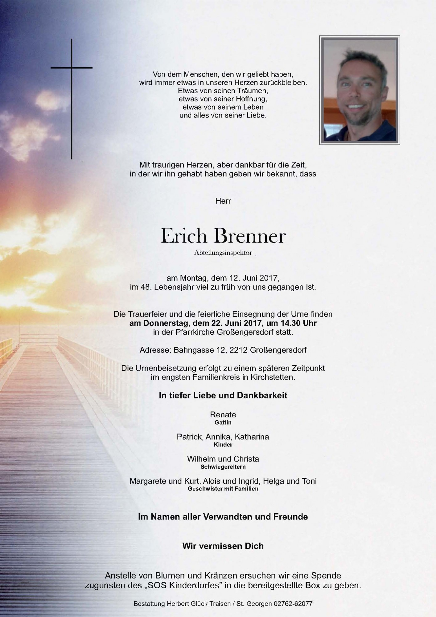 Traueranzeige von Erich Brenner