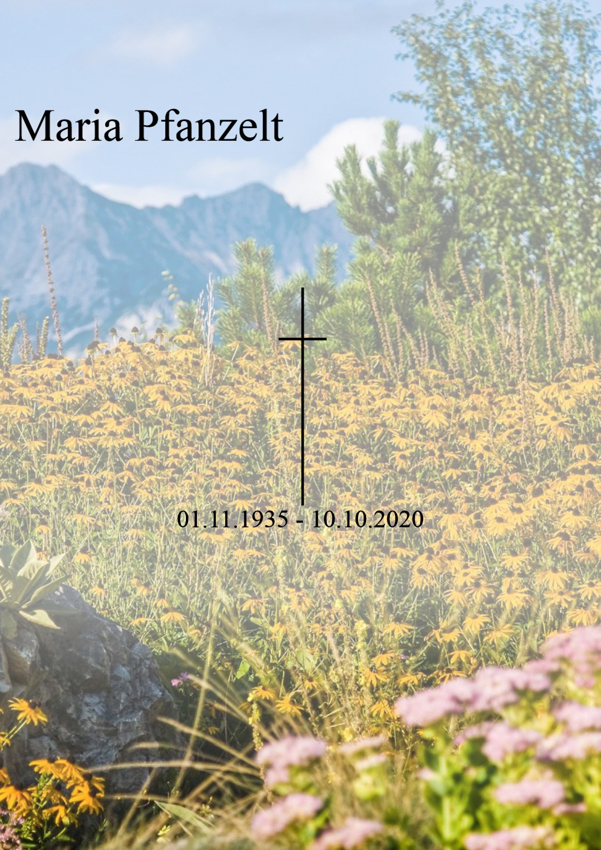 Traueranzeige von Maria Pfanzelt