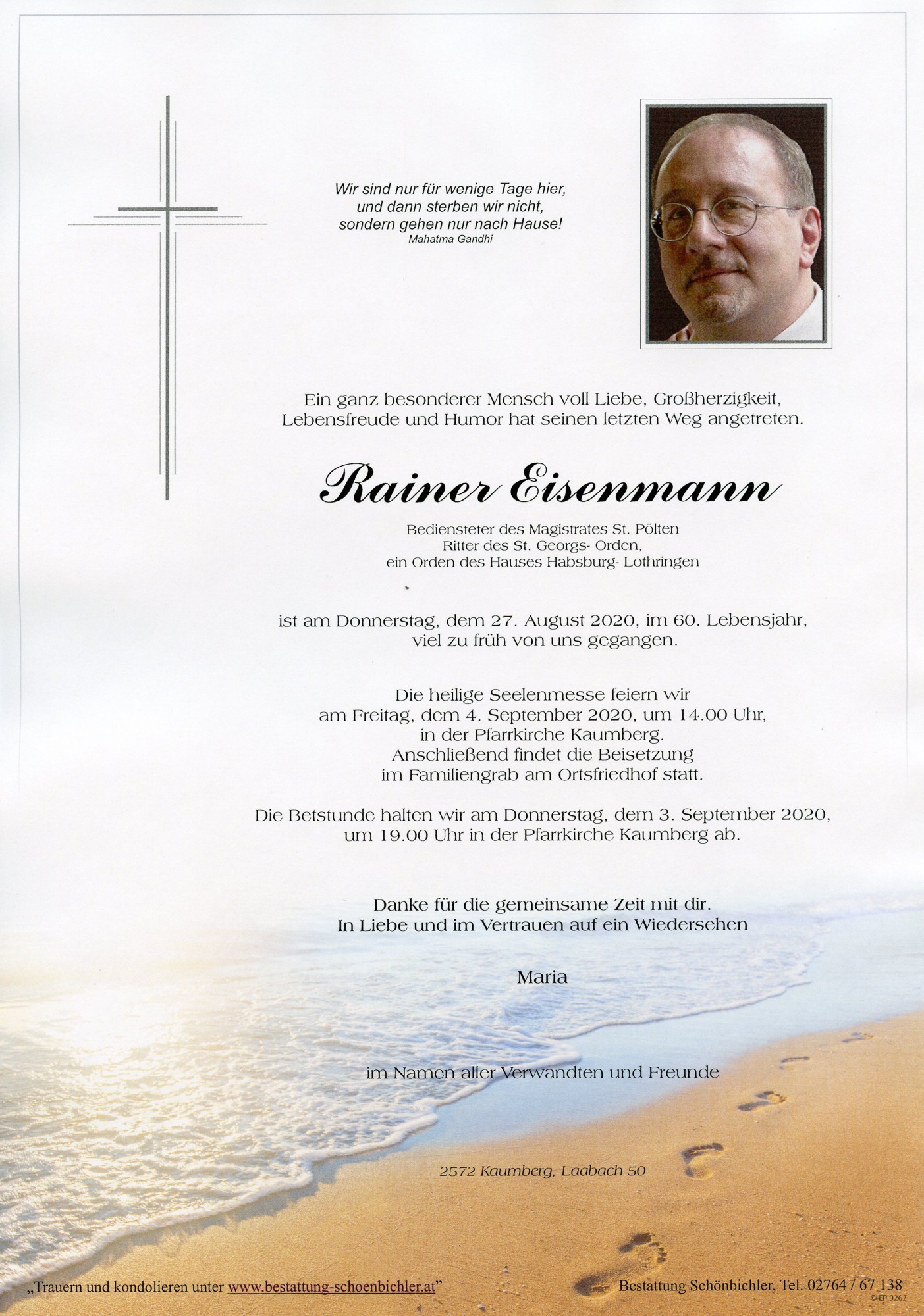Traueranzeige von Rainer Eisenmann