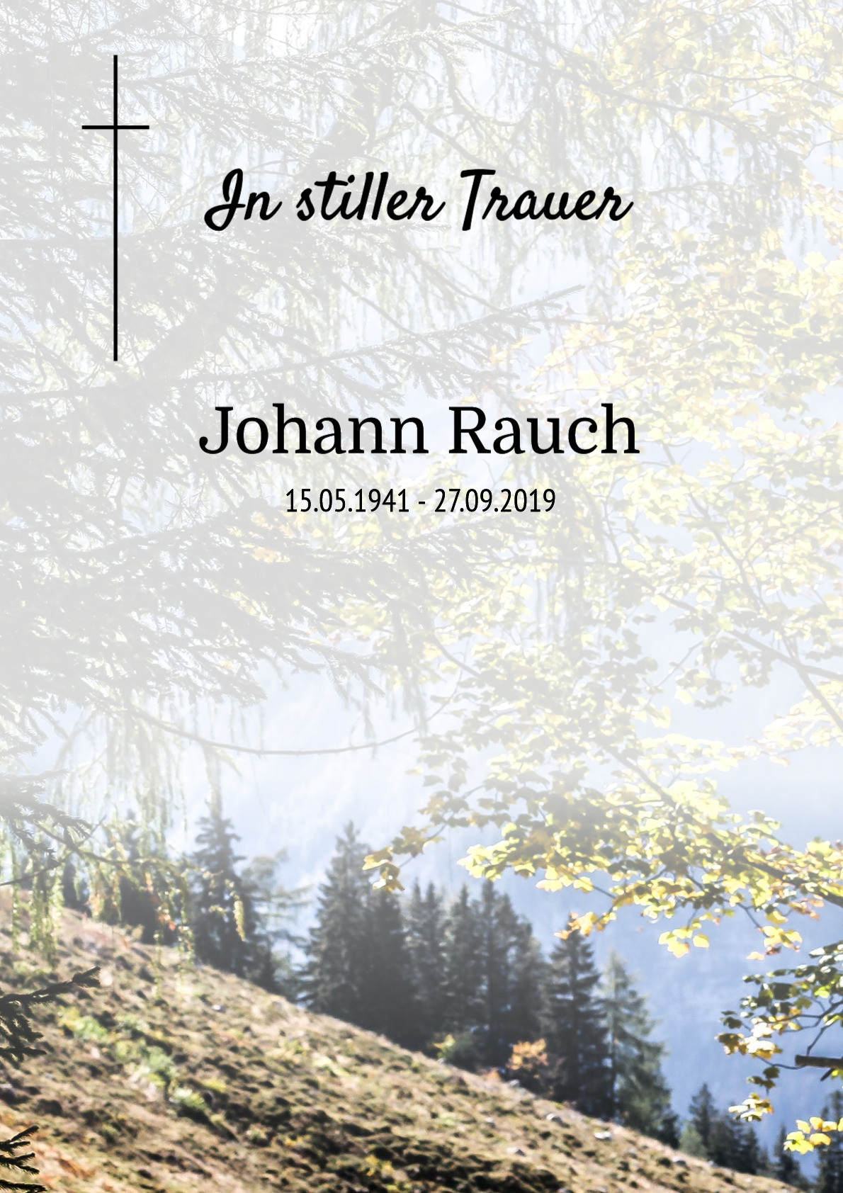 Traueranzeige von Johann Rauch