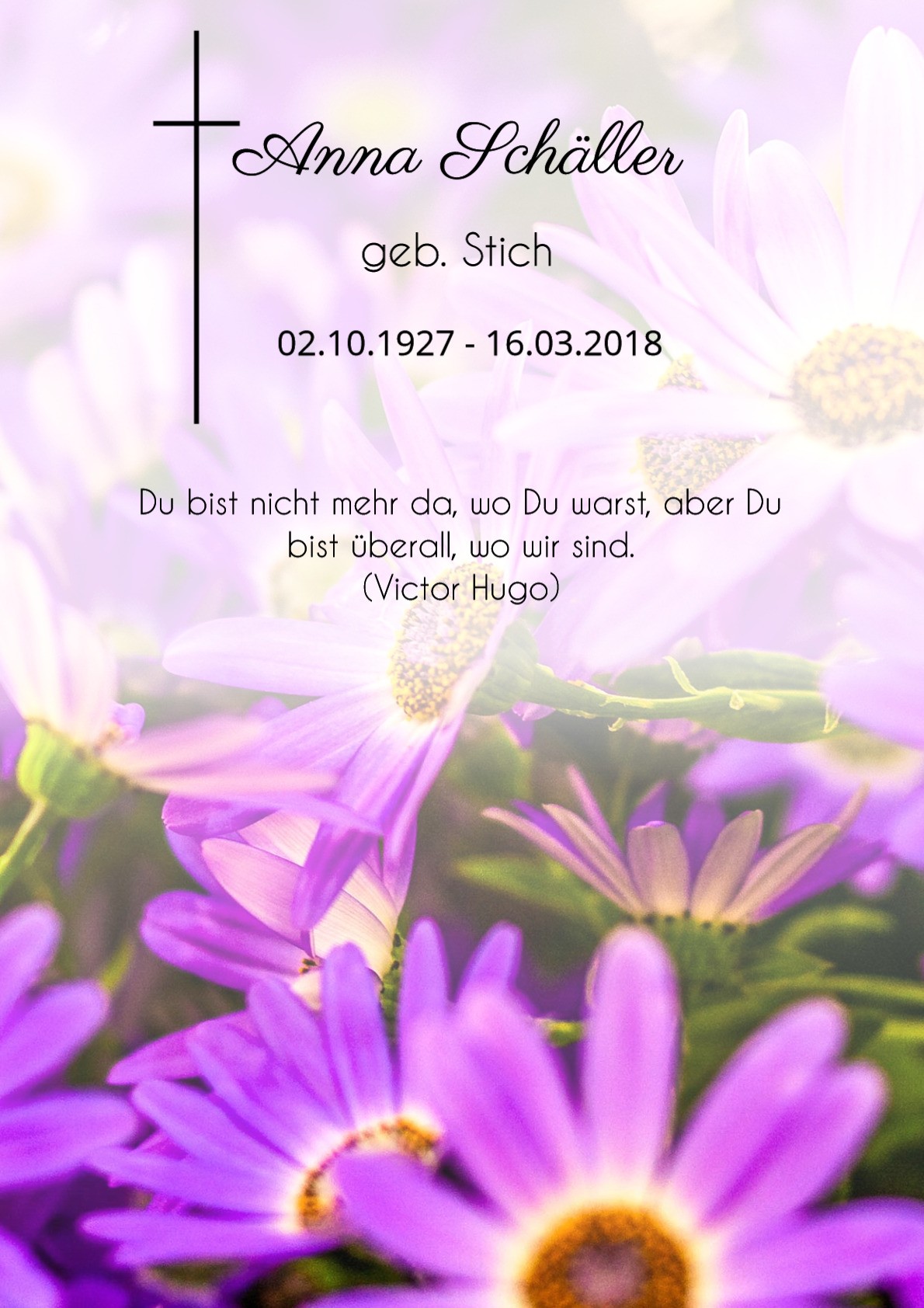 Traueranzeige von Anna Schäller