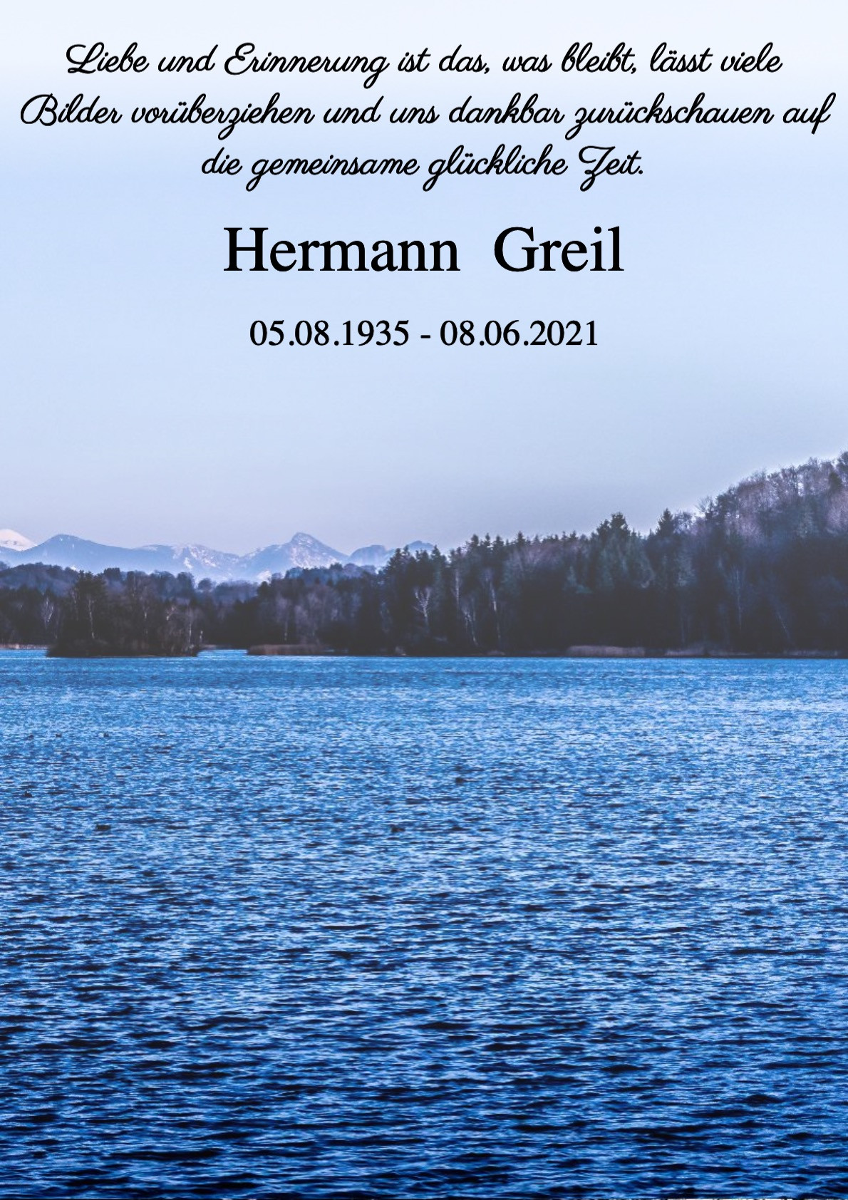 Traueranzeige von Hermann Greil