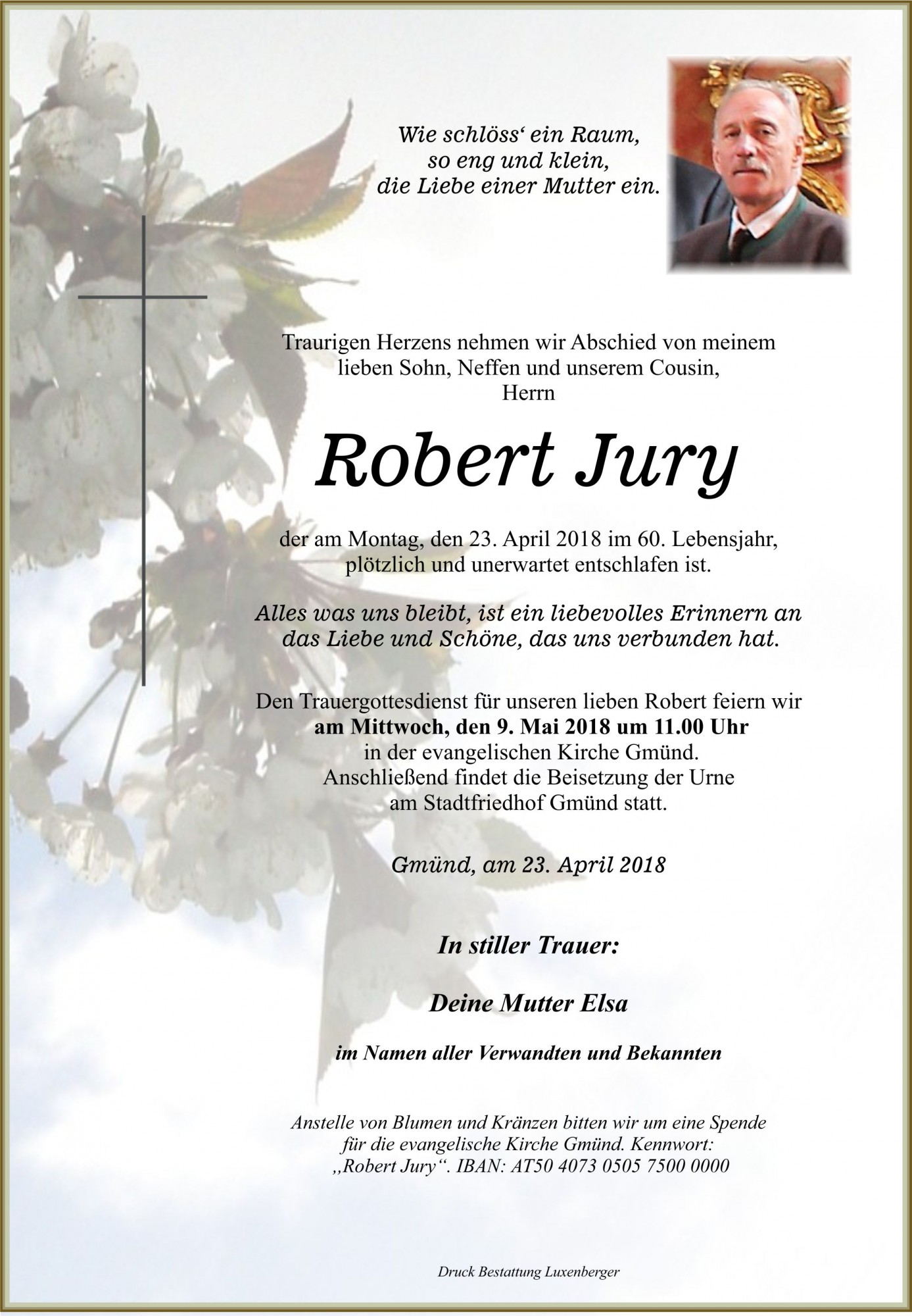 Traueranzeige von Robert Jury