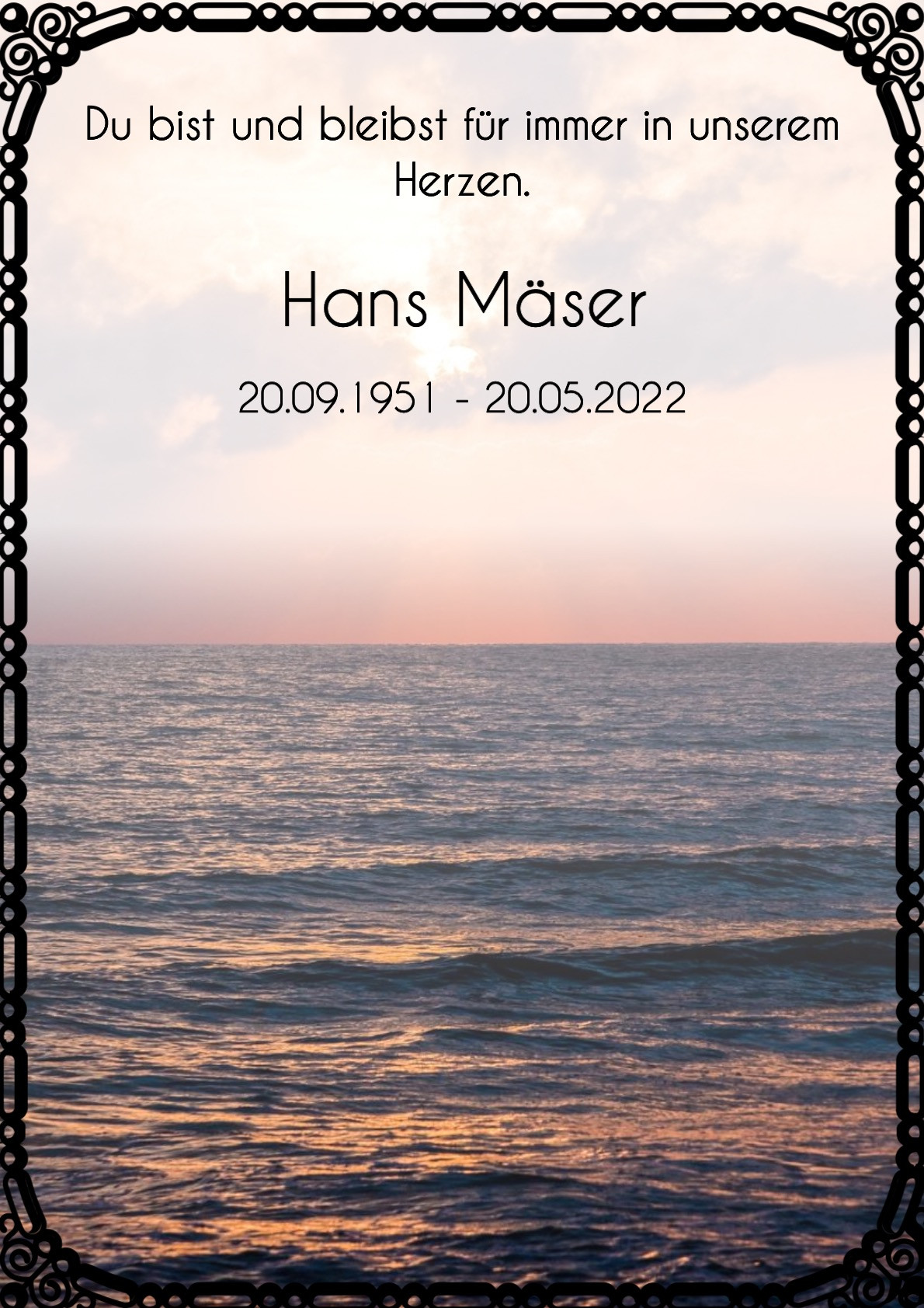 Traueranzeige von Hans Mäser