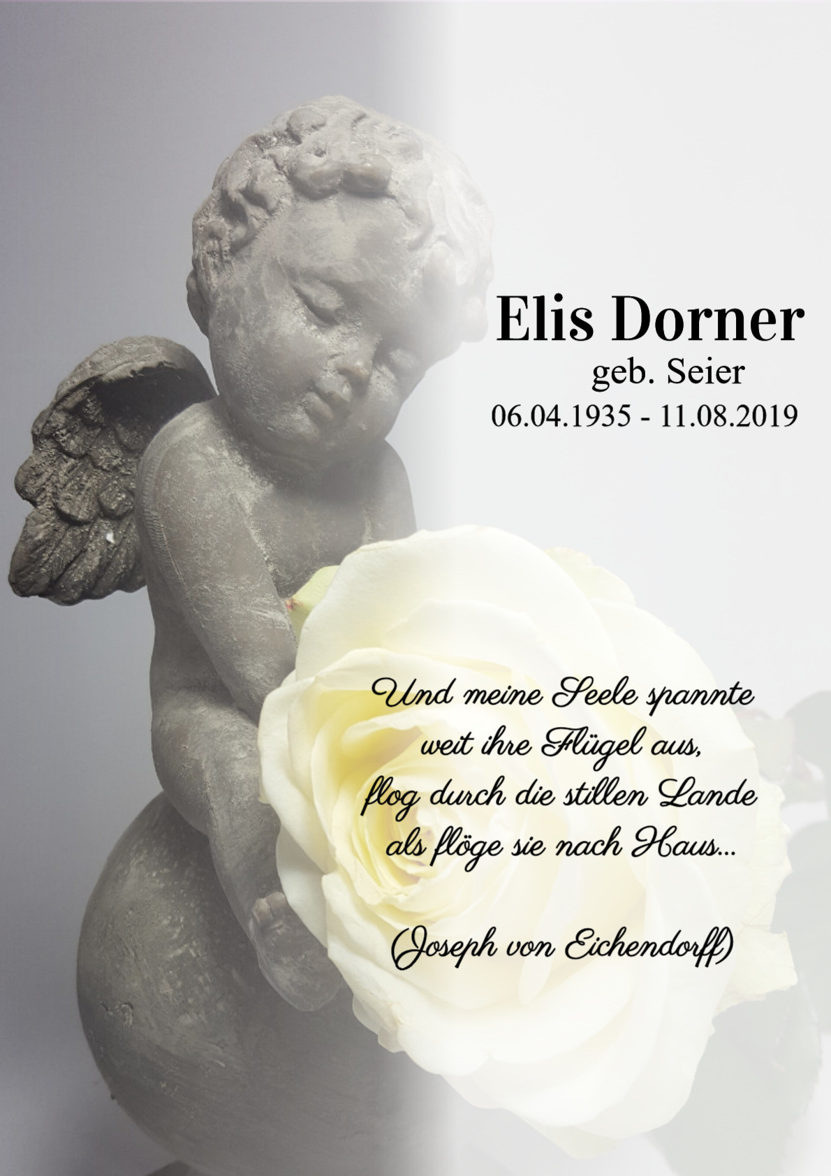 Traueranzeige von Elis Dorner