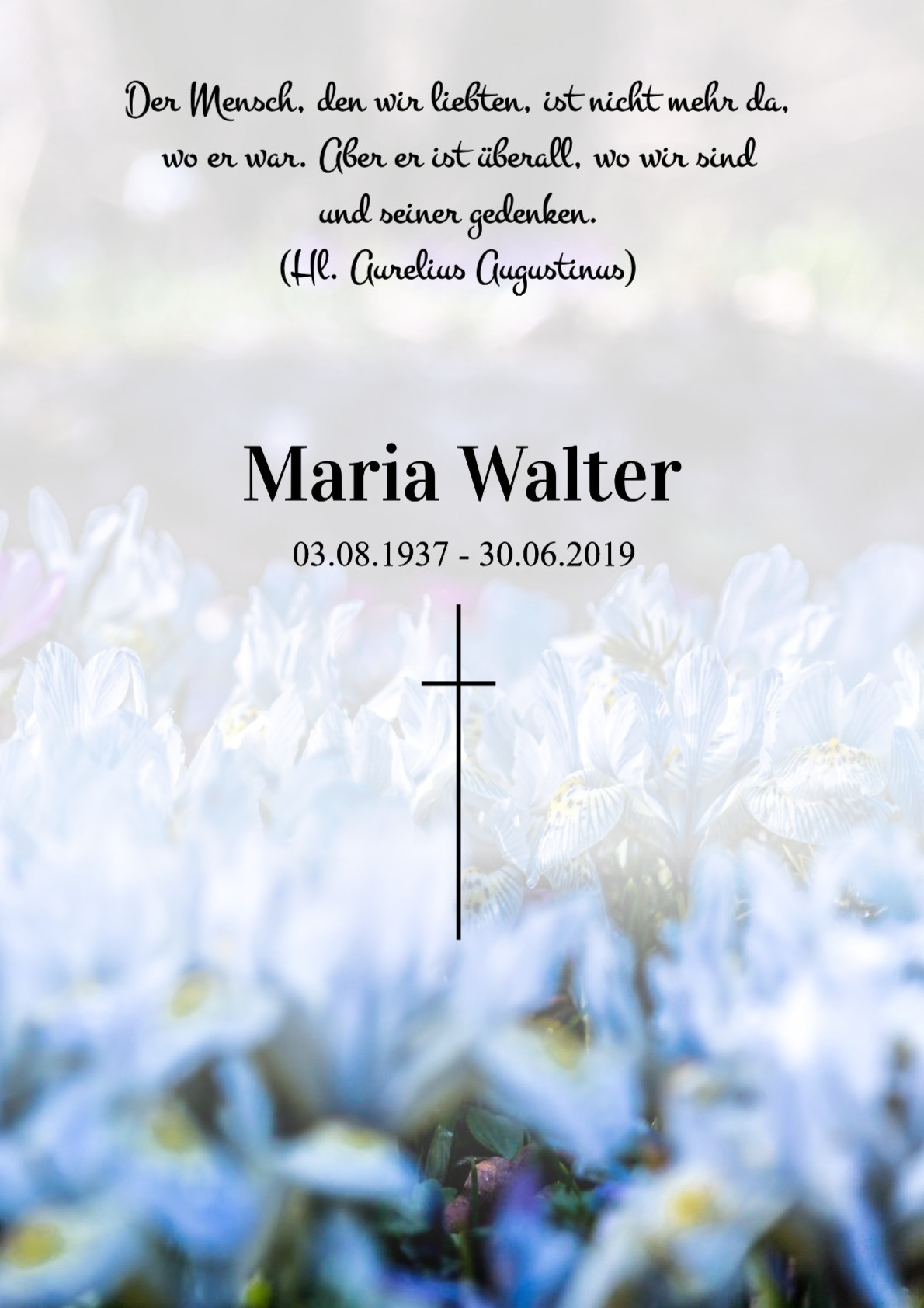Traueranzeige von Maria Walter