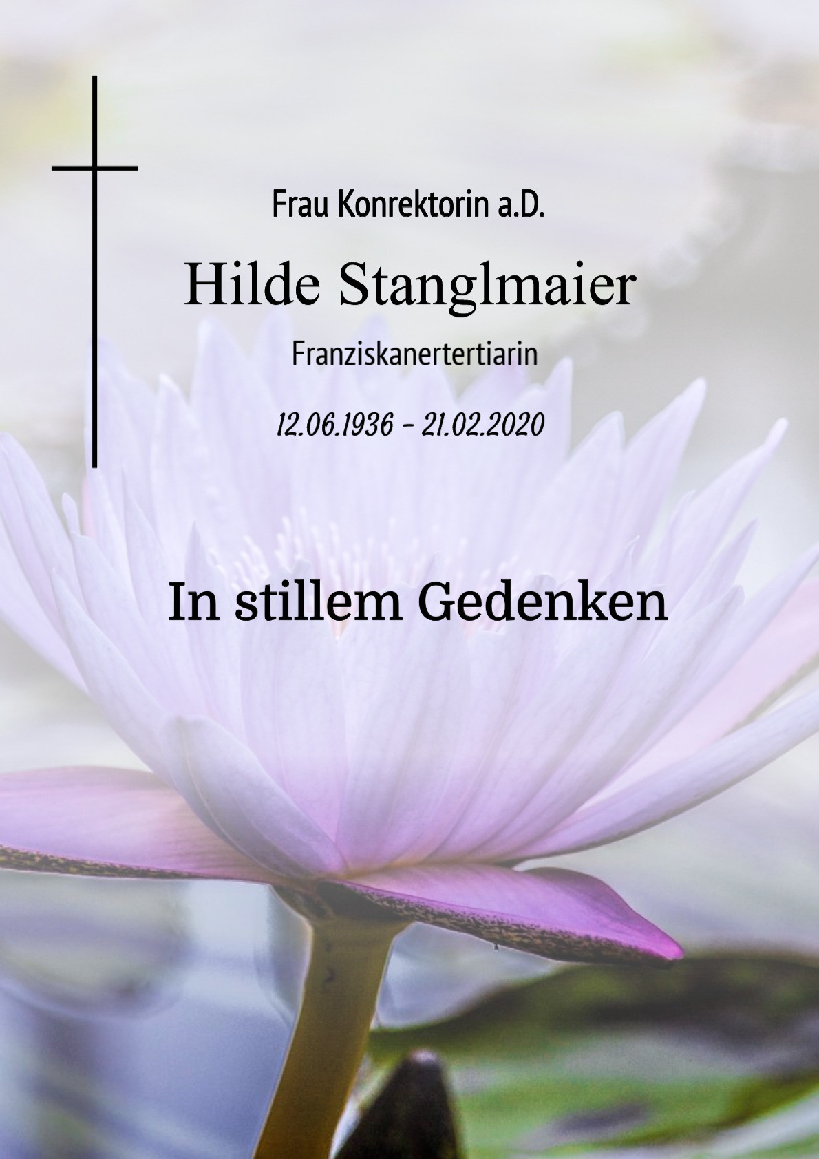 Traueranzeige von Hilde Stanglmaier