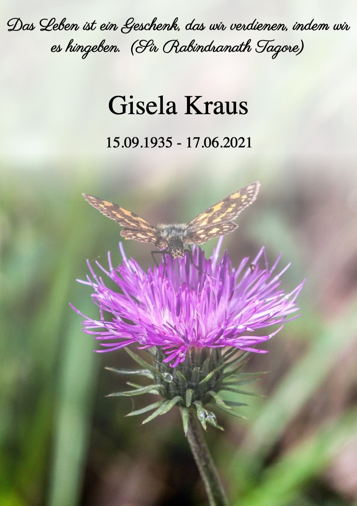 Traueranzeige von Gisela Kraus