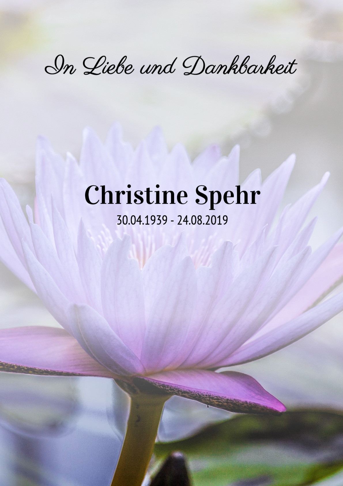 Traueranzeige von Christine Spehr