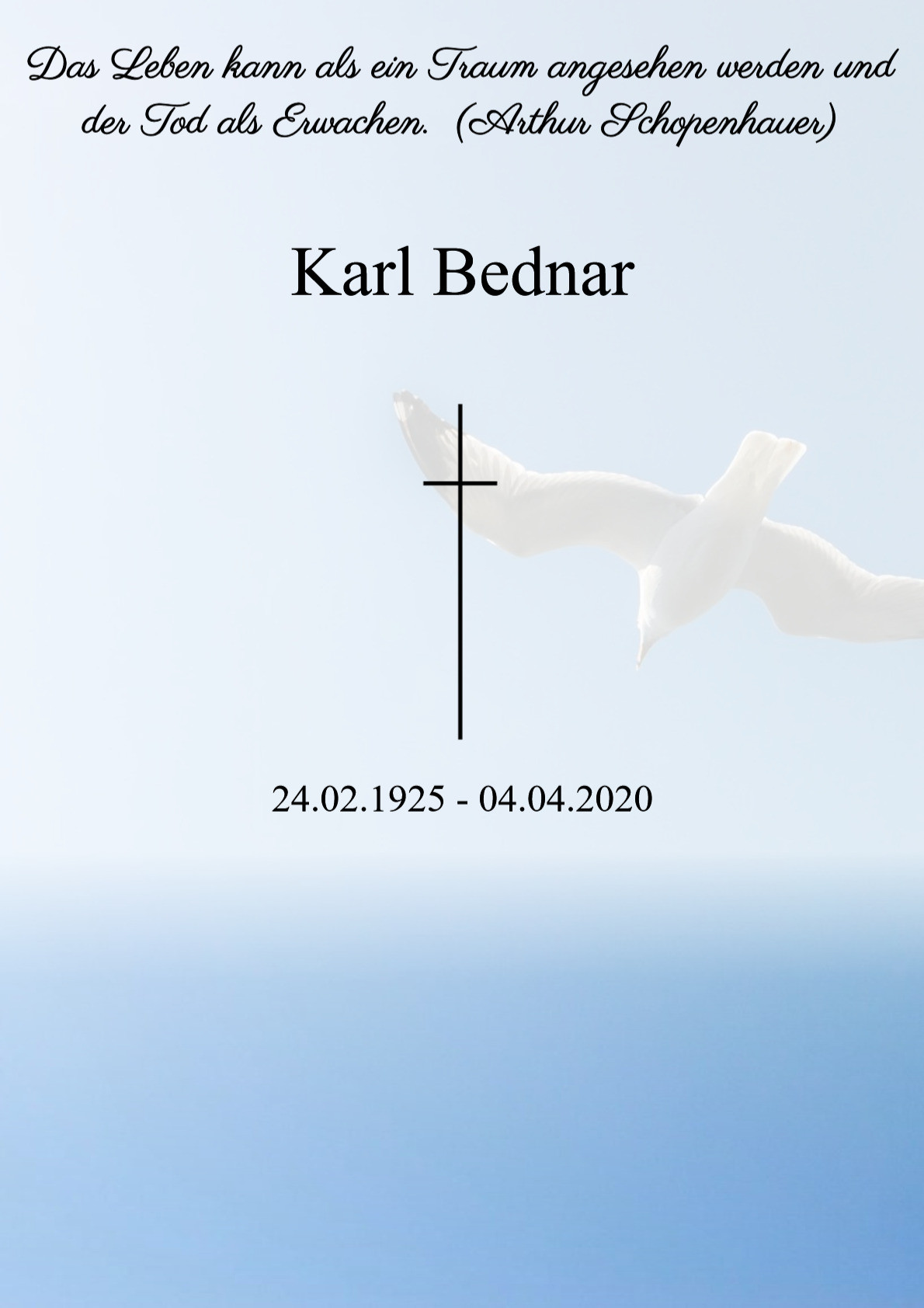 Traueranzeige von Karl Bednar