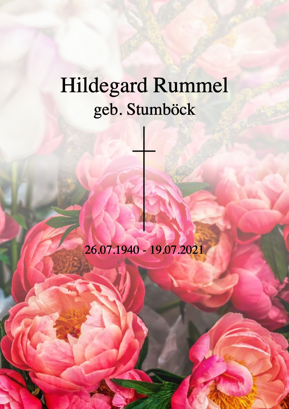 Traueranzeige von Hildegard Rummel
