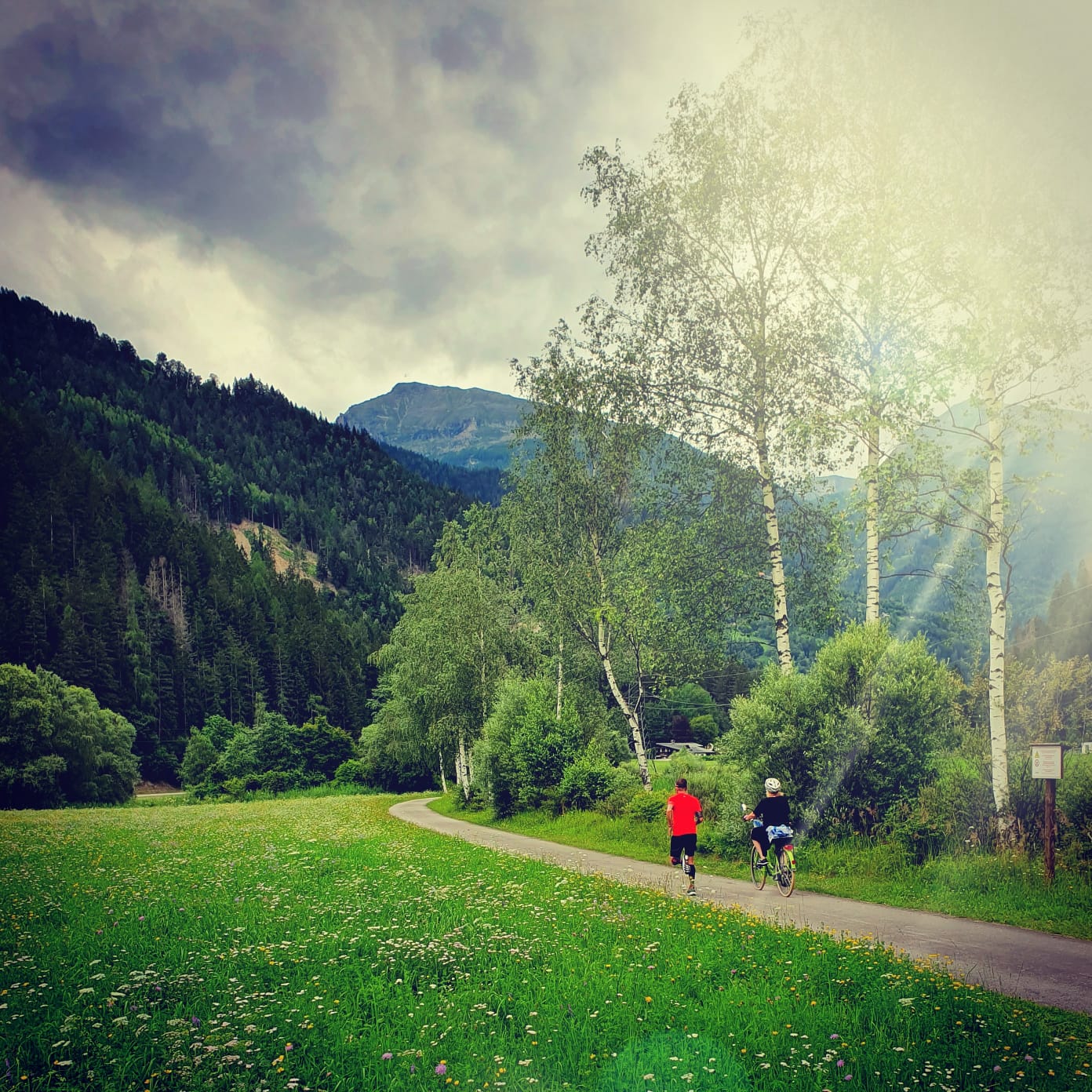 Lauf und Radfahren rund um den See...