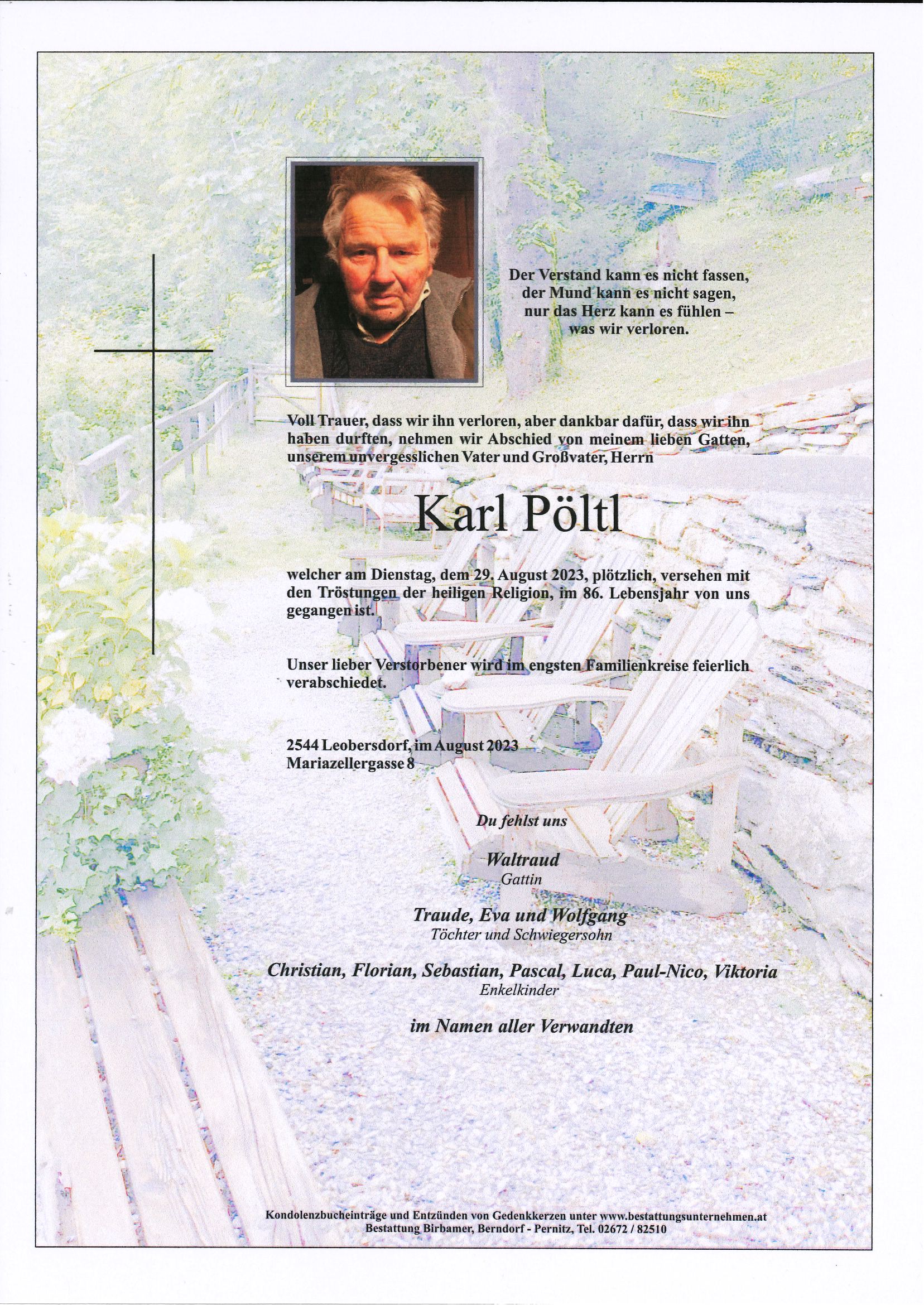 Traueranzeige von Karl Pöltl