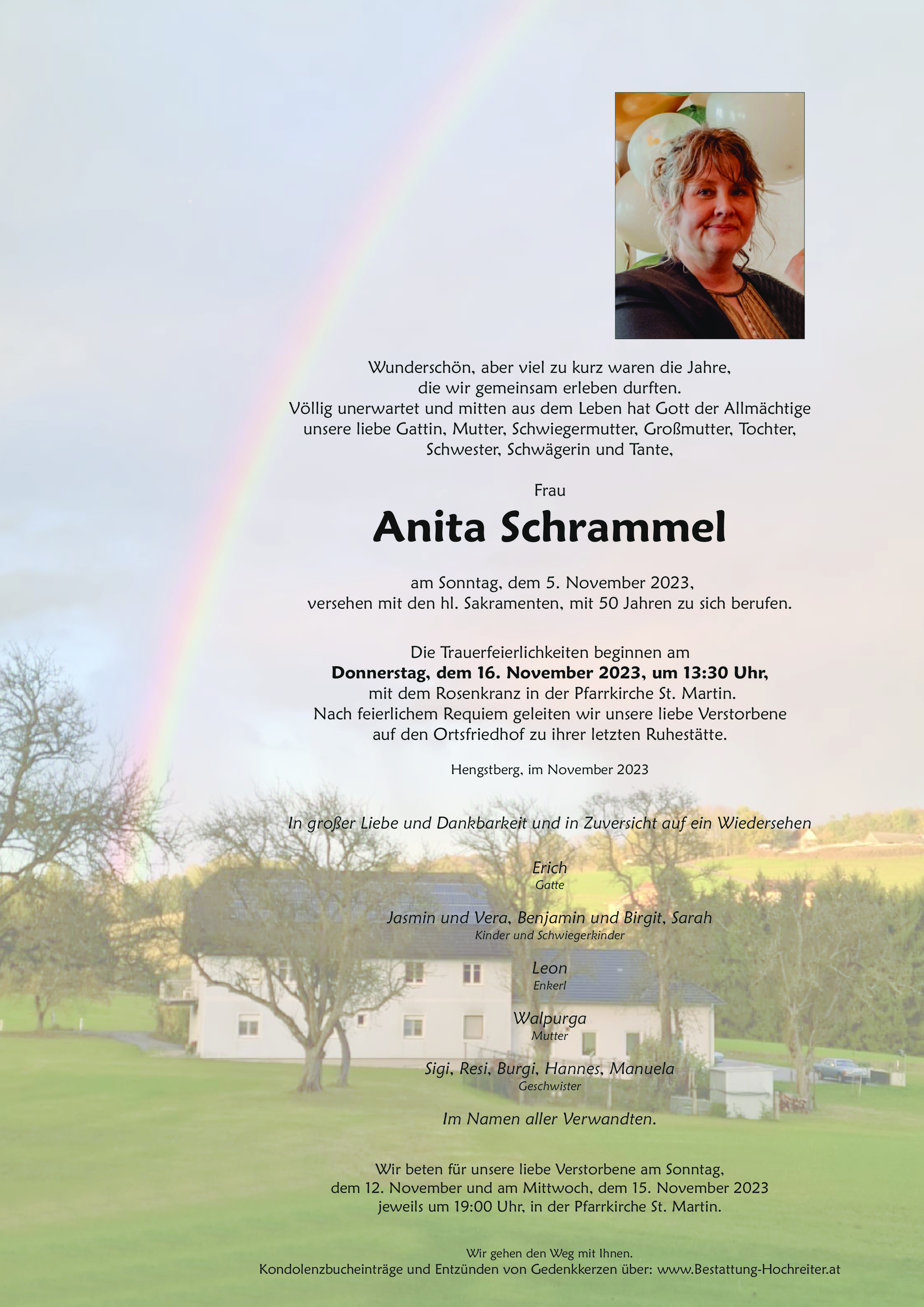 Traueranzeige von Anita Schrammel