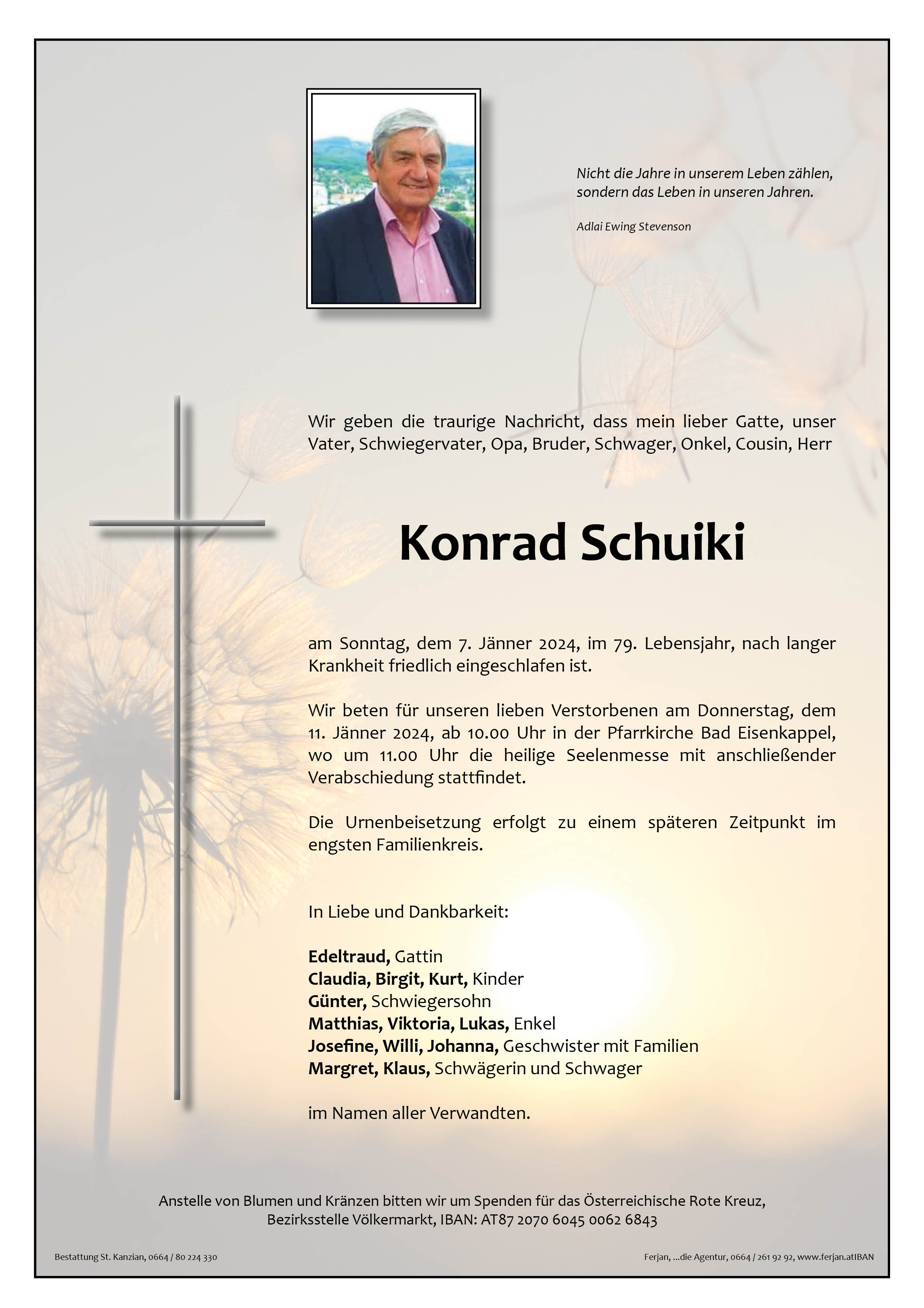 Traueranzeige von Konrad Schuiki