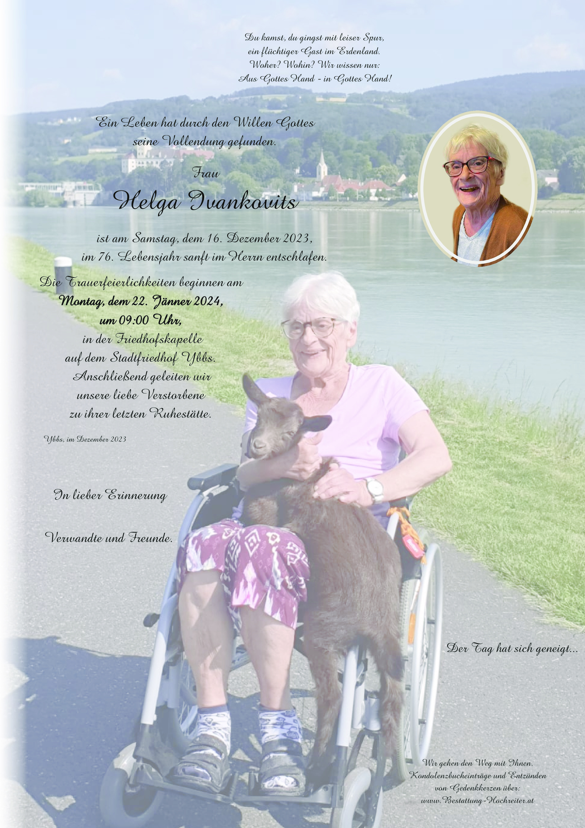 Traueranzeige von Helga Ivankovits