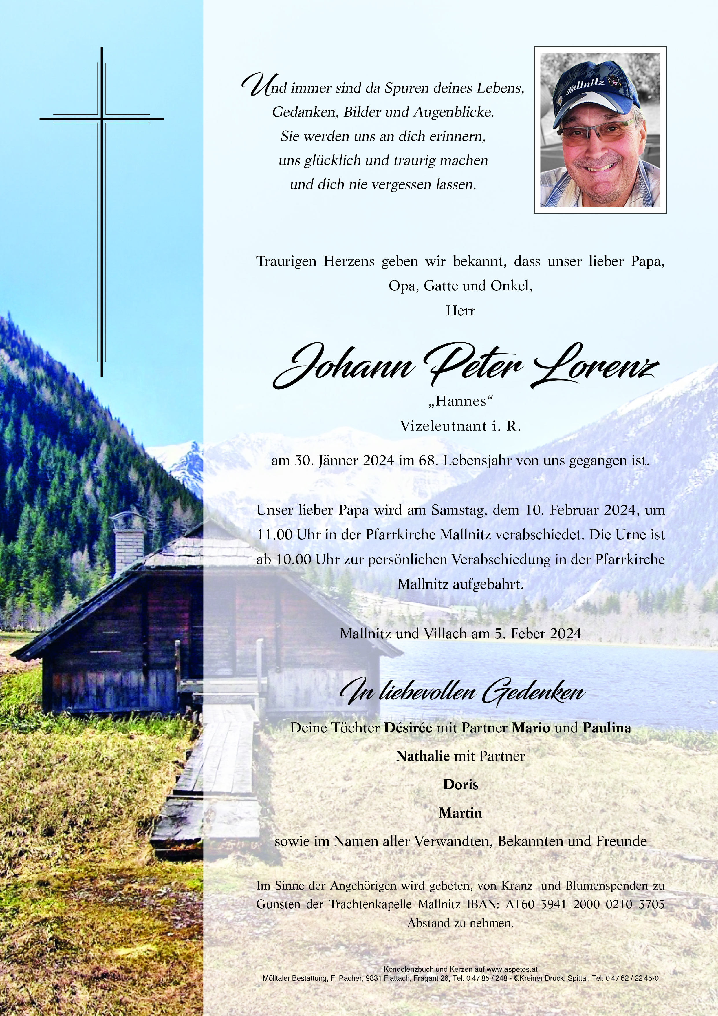 Traueranzeige von Johann Lorenz
