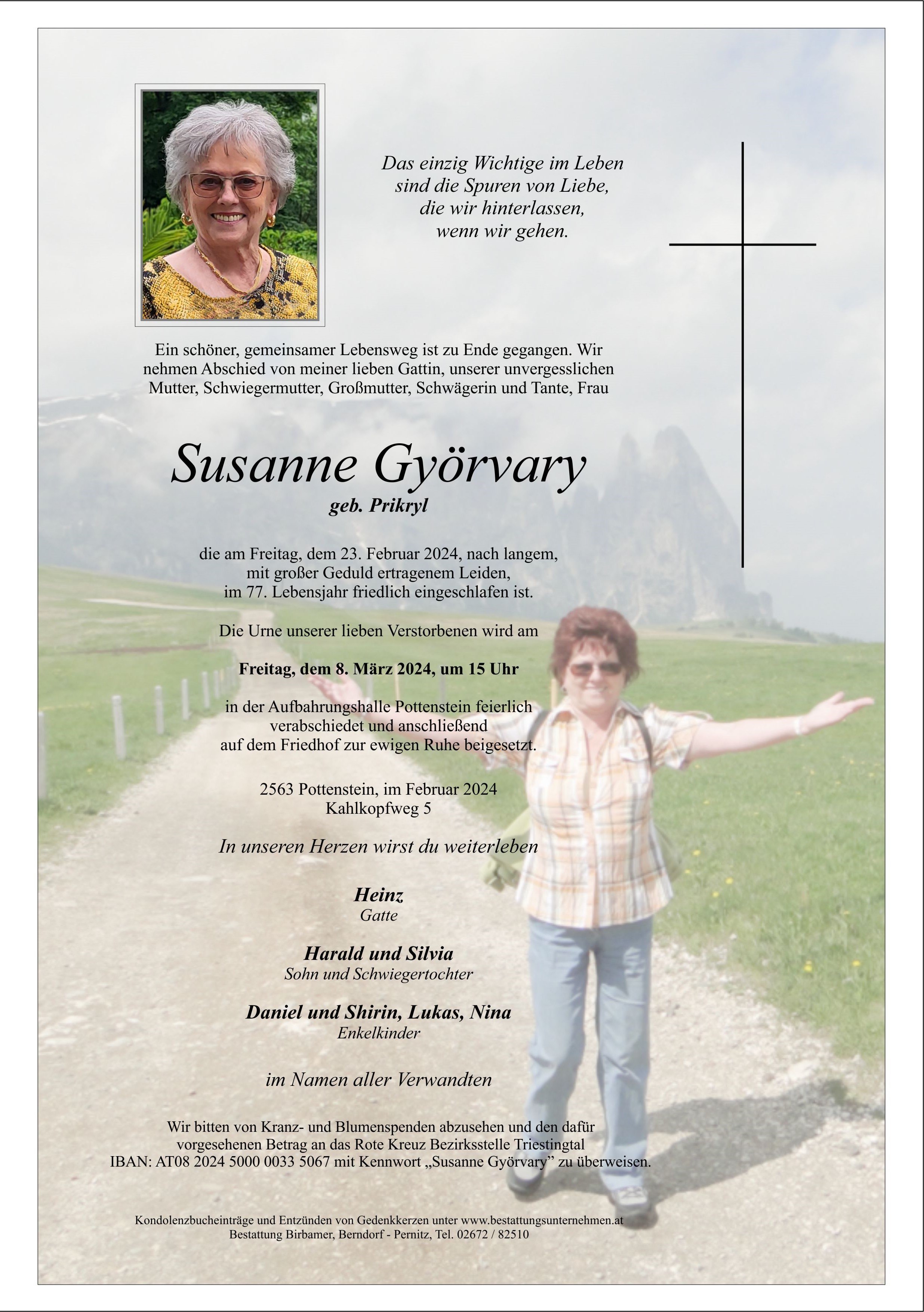 Traueranzeige von Susanne Györvary