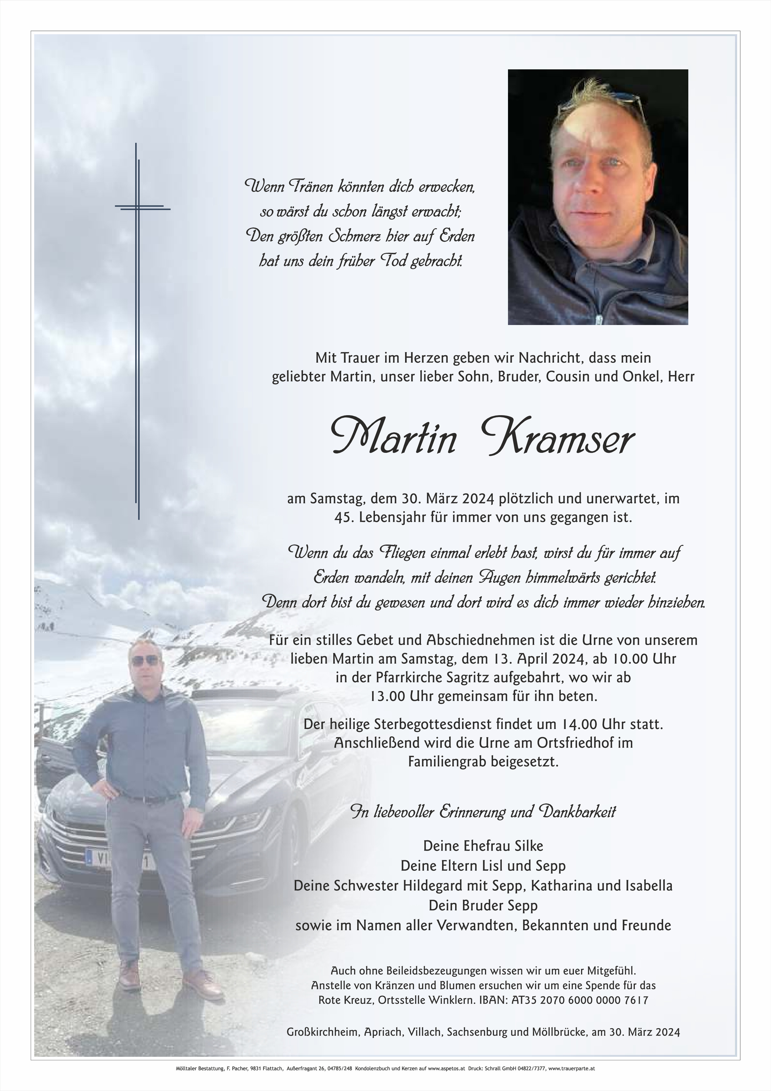 Traueranzeige von Martin Kramser