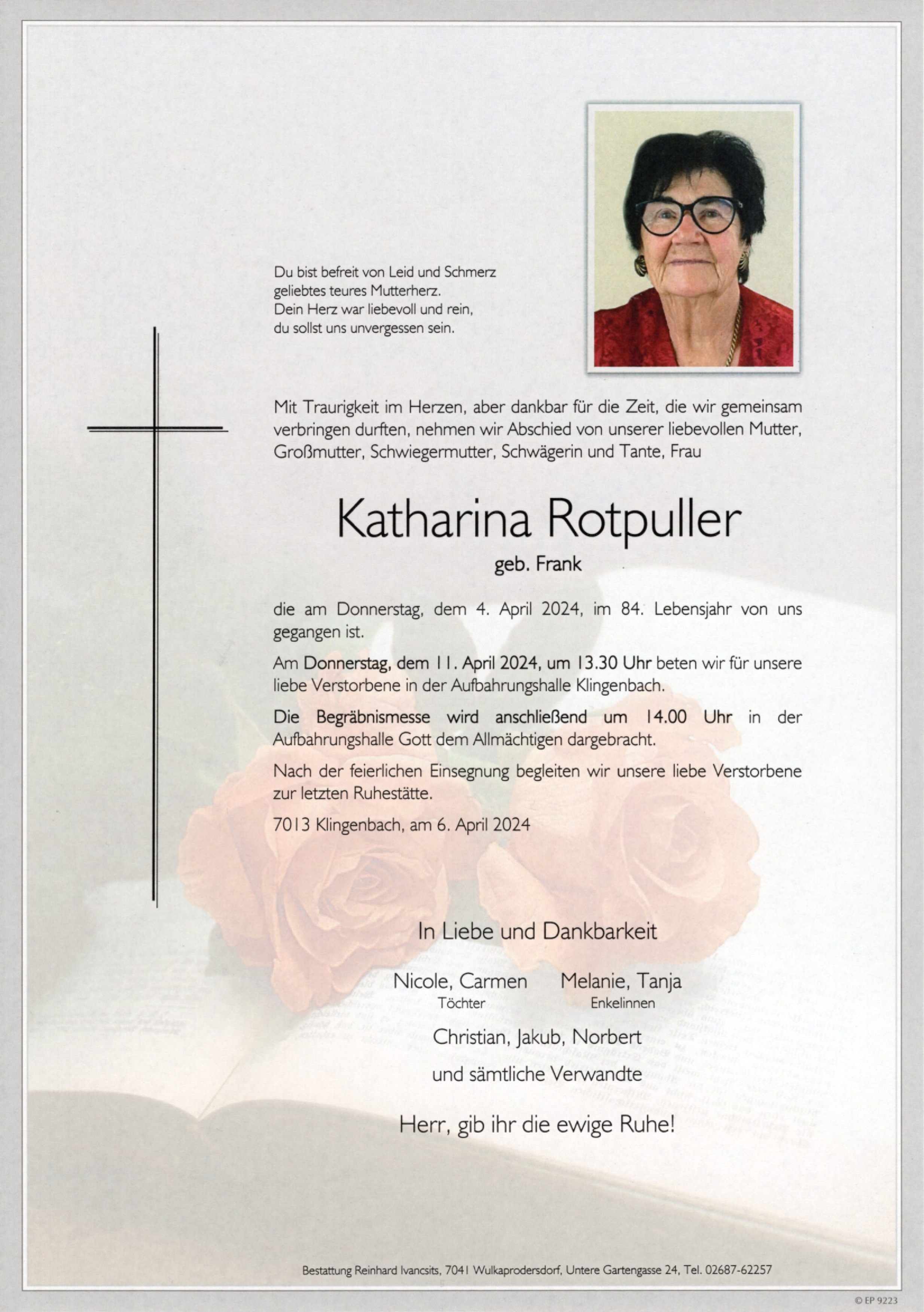 Traueranzeige von Katharina Rotpuller